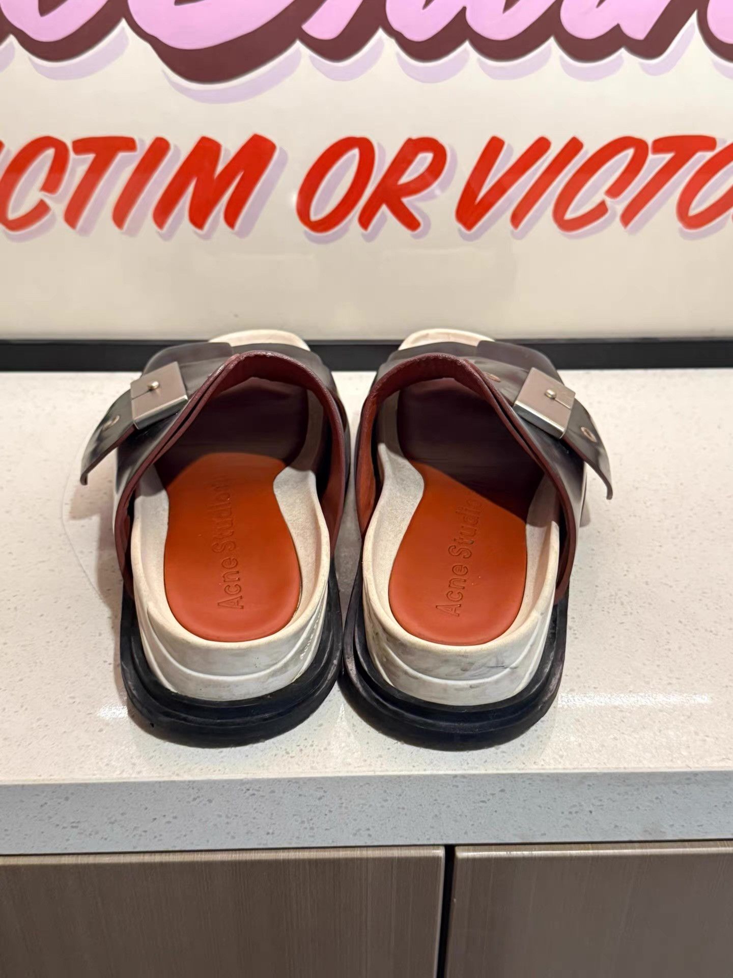 Acne Studios Acne Studios Leather Panel Slides Ｑ20 Size US 5 / EU 37 - 3 Thumbnail
