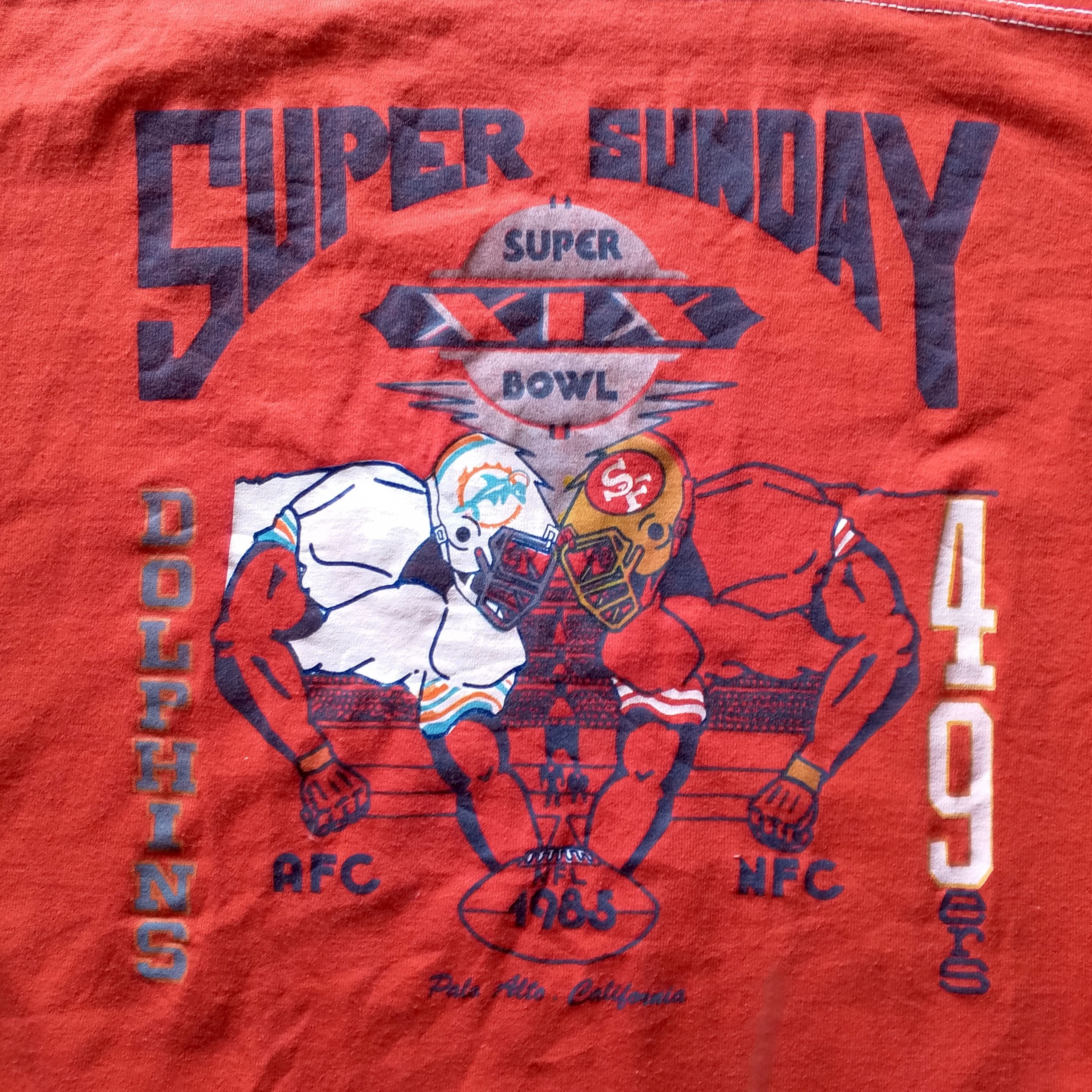 Vintage Vintage 80s Super Sunday 49ers vs Dolphin NFL Size US L / EU 52-54 / 3 - 4 Thumbnail
