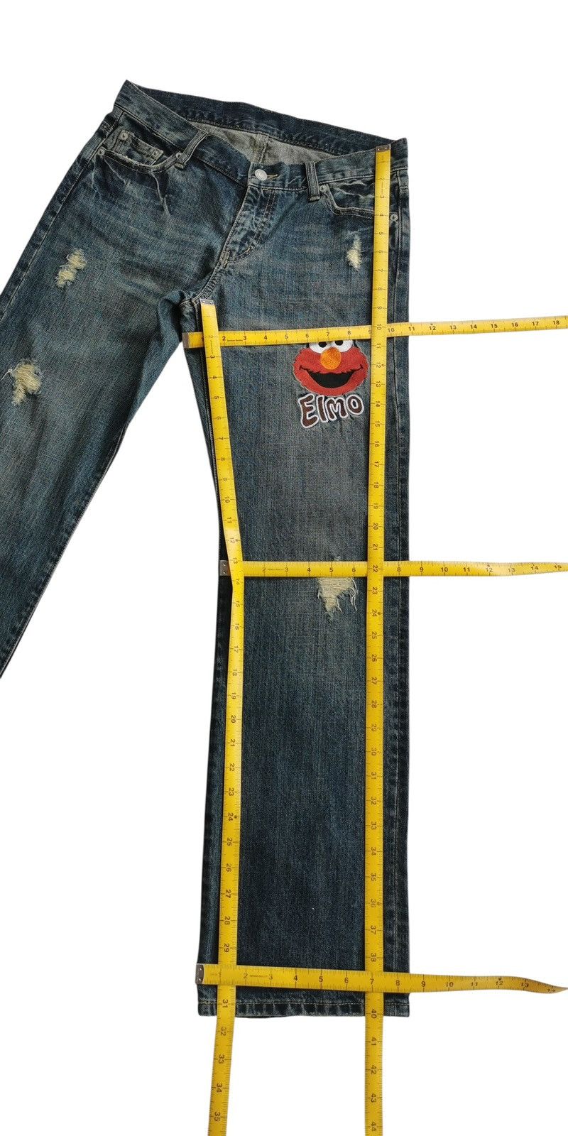 Anime Vintage 2000s Sesame Street Elmo Jeans Size US 30 / EU 46 - 9 Thumbnail