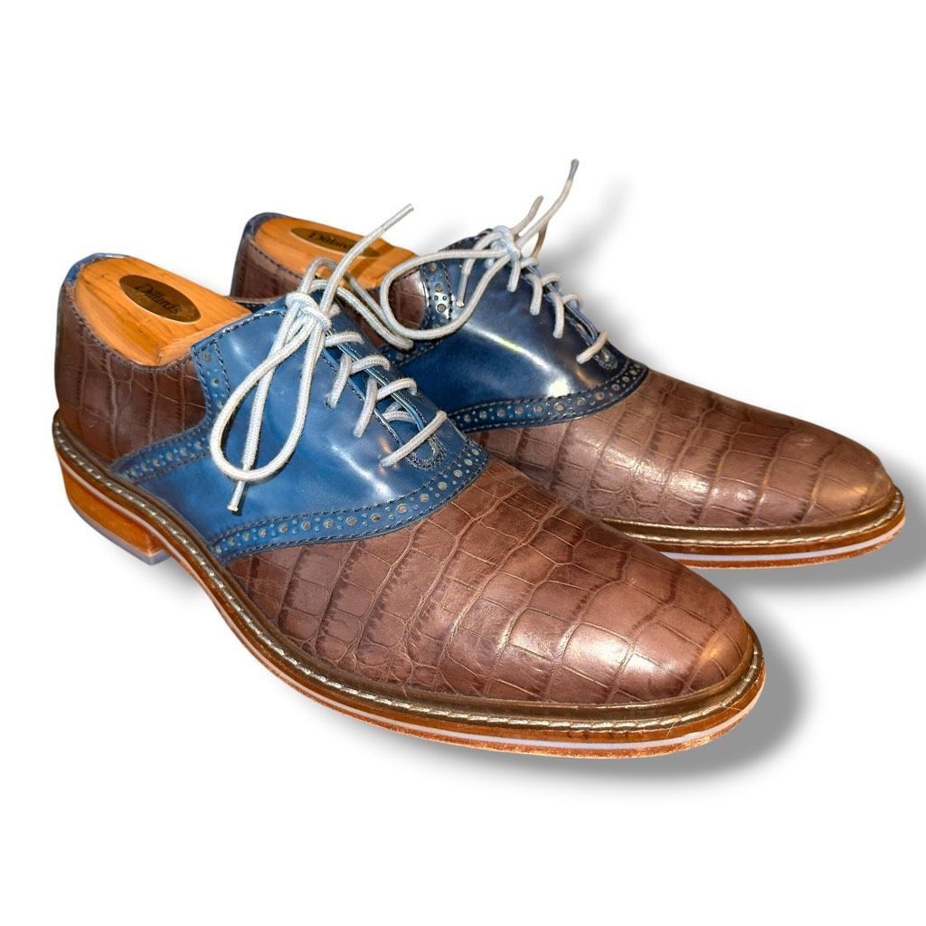 Cole Haan Navy & Brown Cole Haan Grand Os Oxford Dress Shoes Men’s Sz Size US 9.5 / EU 42-43 - 1 Thumbnail