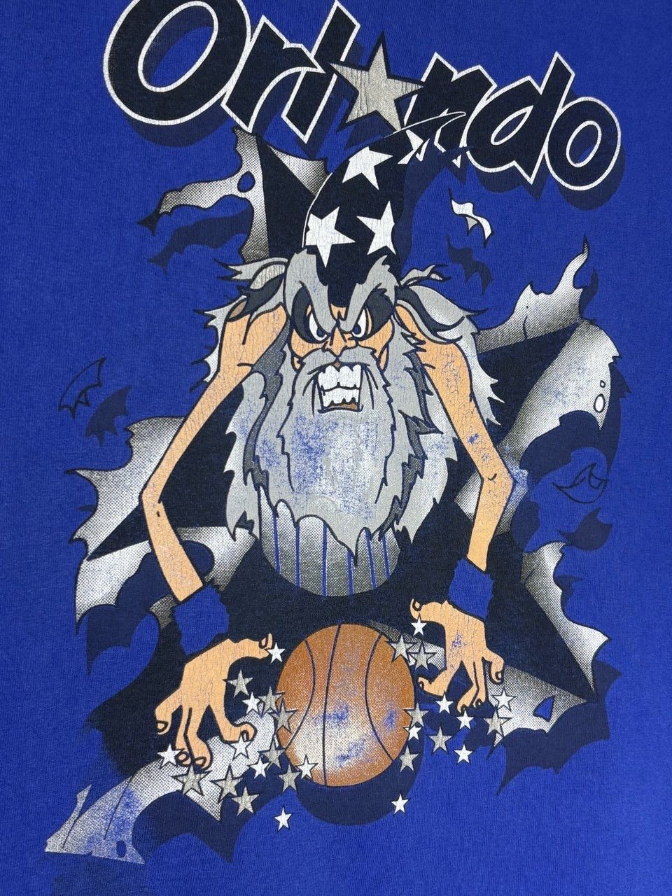Nutmeg Vintage 90s Orlando Magic T-Shirt Wizard Mascot Graphic NBA Size US L / EU 52-54 / 3 - 4 Thumbnail
