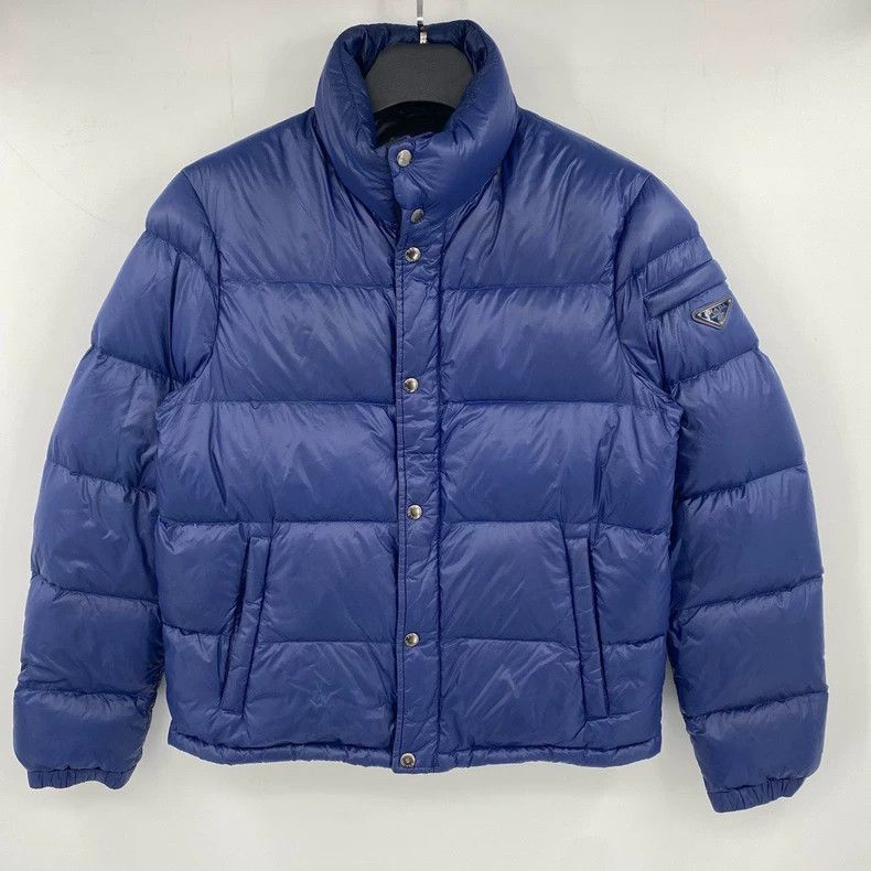 Prada Prada Dark blue triangle logo down jacket 2501-Nextarrow Size US M / EU 48-50 / 2 - 1 Thumbnail