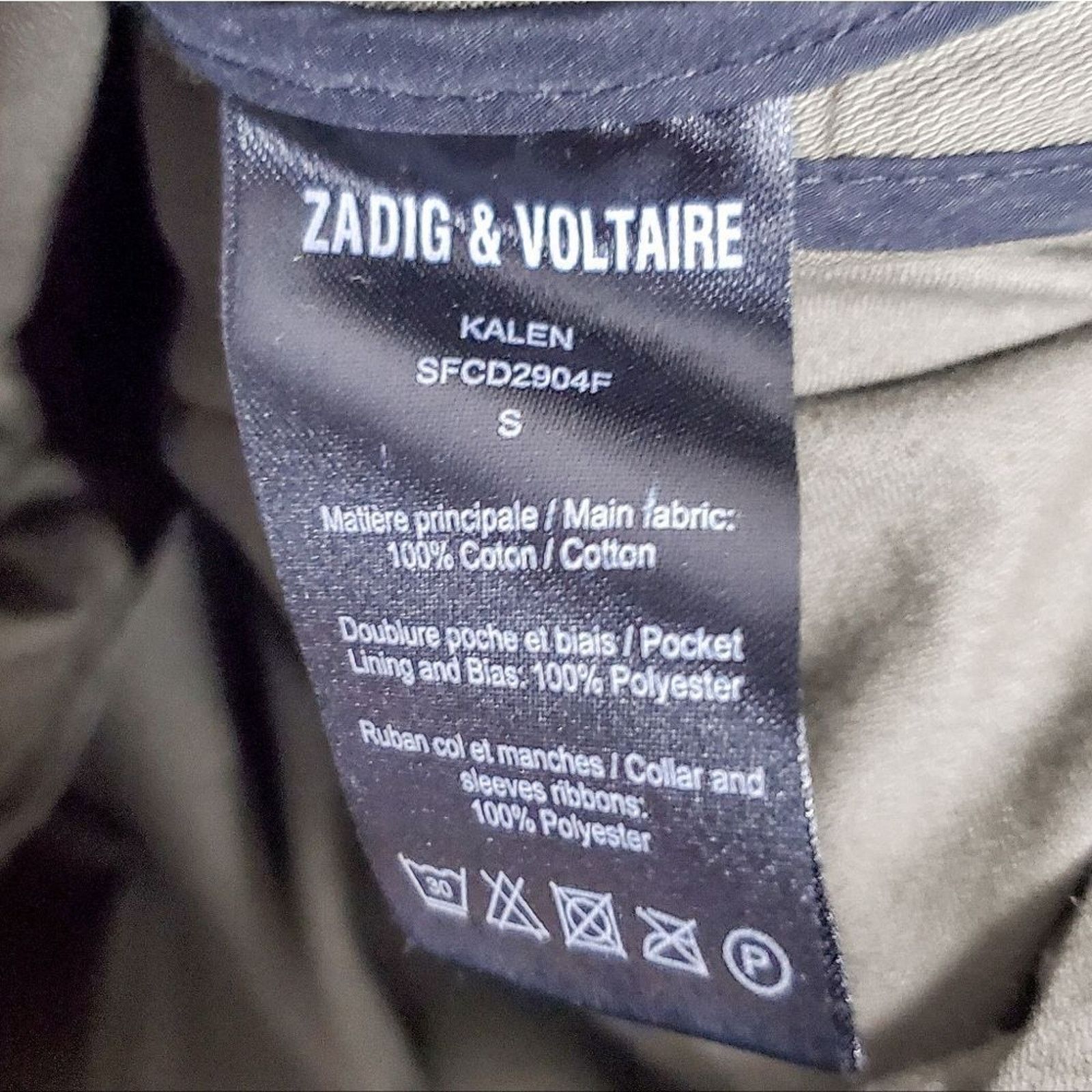 Zadig & Voltaire Zadig & Voltaire Kalen Army Green Cargo Pocket Jacket Sz S Size S / US 4 / IT 40 - 7 Thumbnail