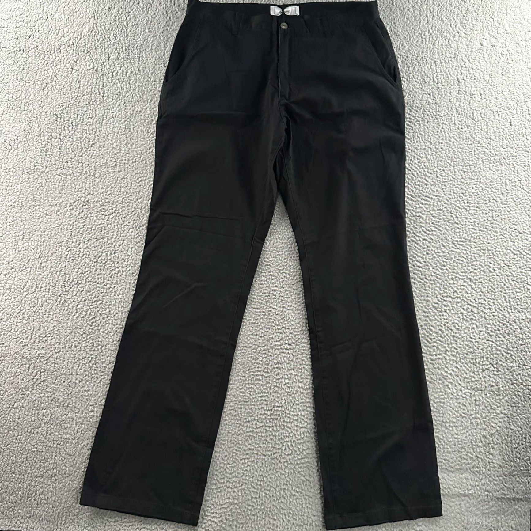 Vintage Five Four Mens Pants Black Size 34 Chino Relaxed Giovane Stretch Cotton Blend Slit? Size US 34 / EU 50 - 2 Thumbnail