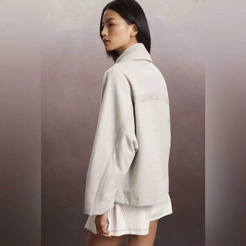 Anthropologie Pilcro Anthropologie Batwing Cozy Jacket Light Grey Size L / US 10 / IT 46 - 2 Thumbnail