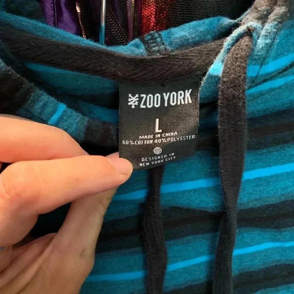 Zoo York Zoo York Striped Hoodie - Size L - Blue & Black Size US L / EU 52-54 / 3 - 2 Thumbnail