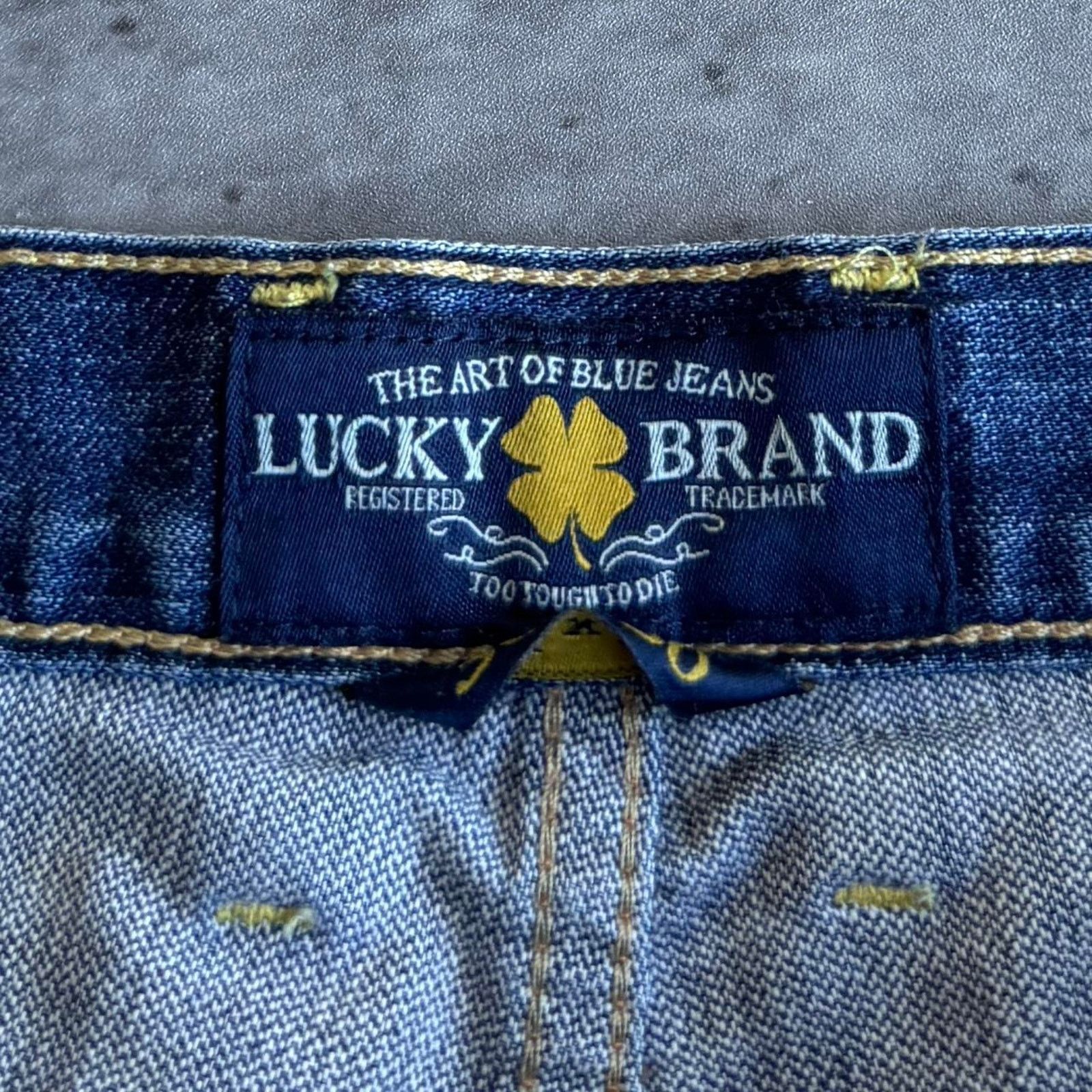 Lucky Brand × Vintage Lucky Brand Baggy Embroidered Denim Jeans Size US 36 / EU 52 - 4 Thumbnail