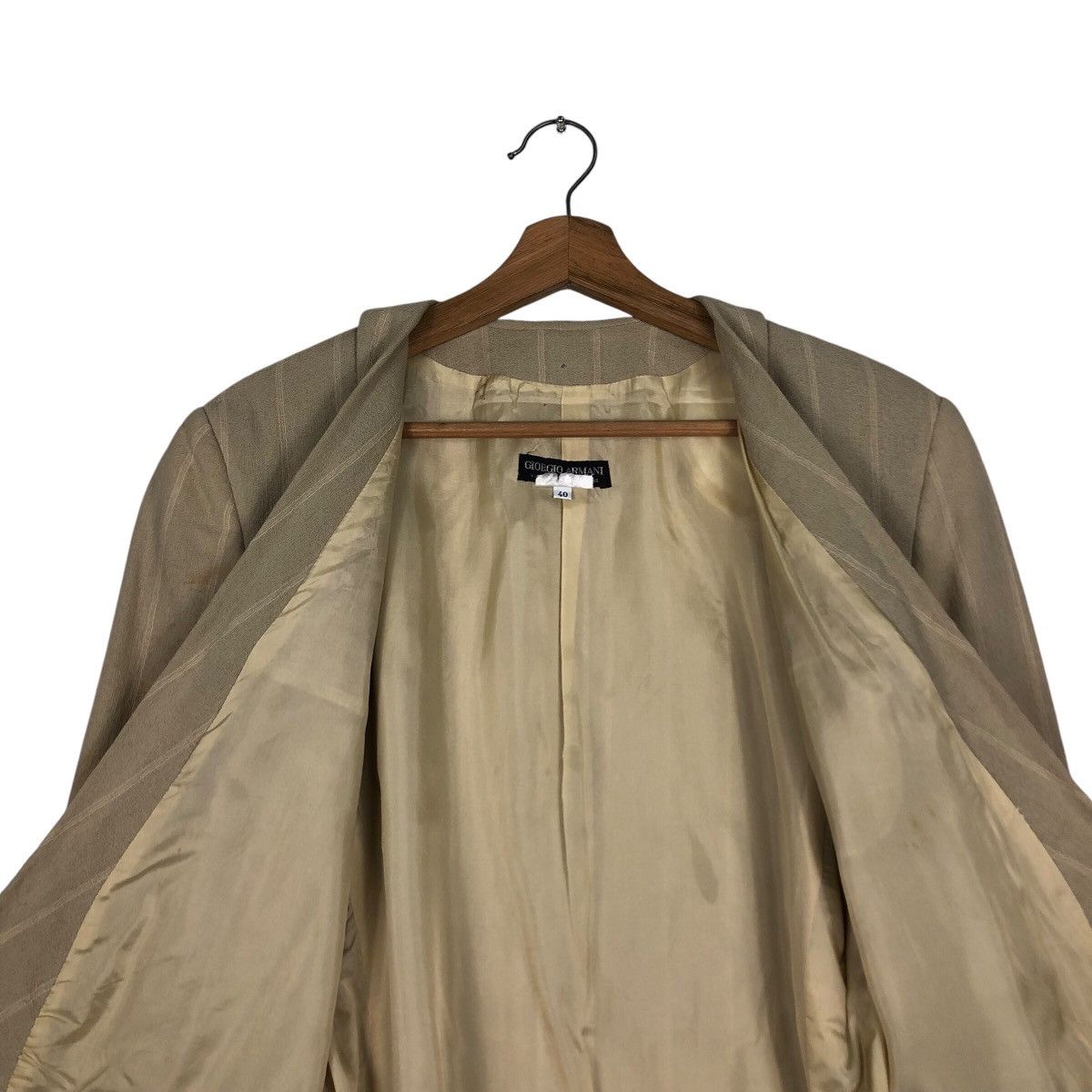 Giorgio Armani 📌Vintage Giorgio Armani Y Collar Coats Jacket Button Size US M / EU 48-50 / 2 - 15 Thumbnail