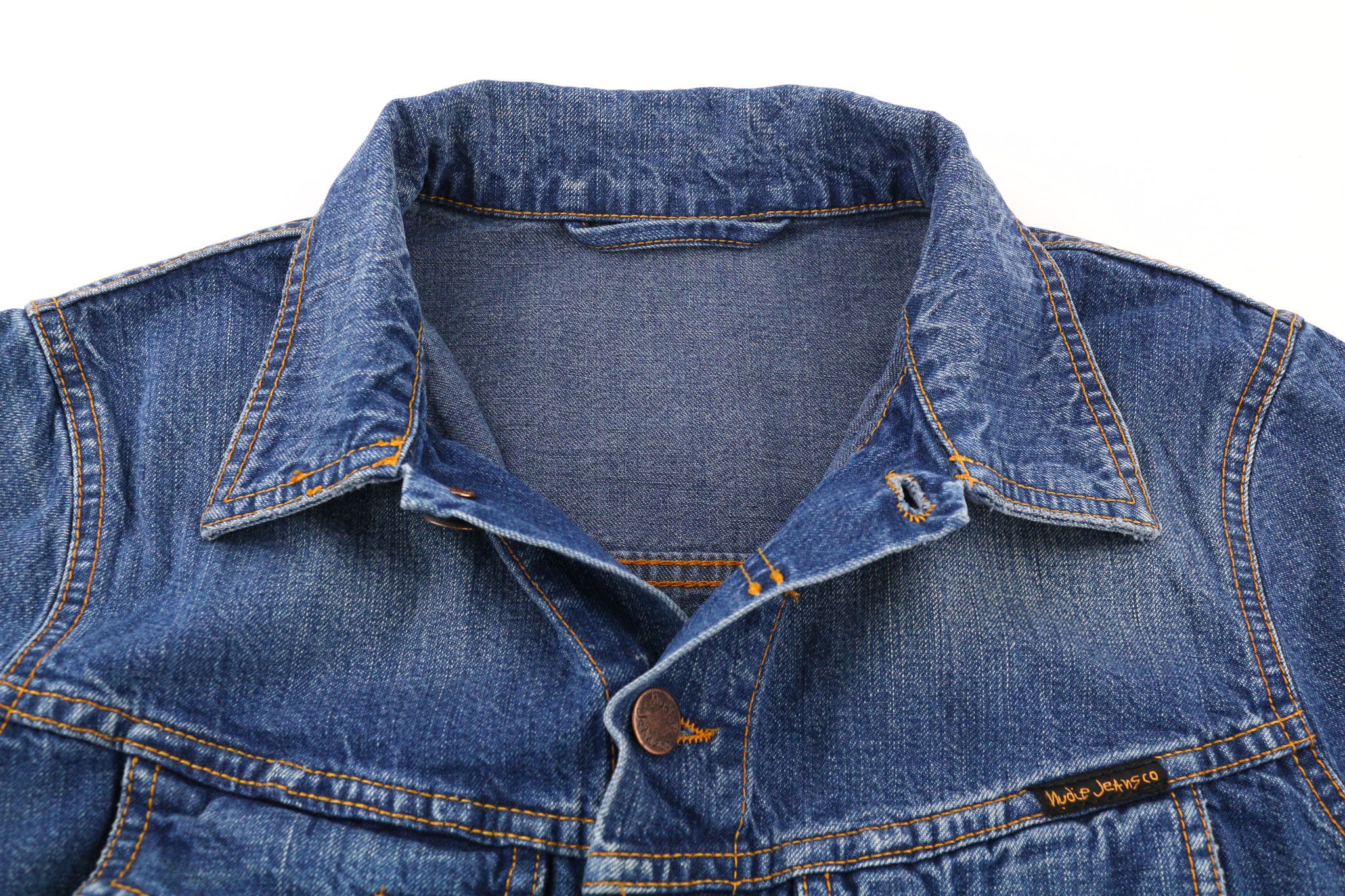 Nudie Jeans TERRY WORN IN S Blue Cotton Denim Unlined Jacket 80778 Size US S / EU 44-46 / 1 - 4 Thumbnail
