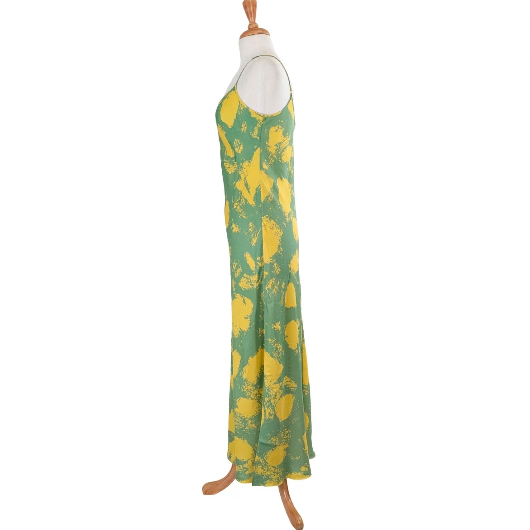 Brain Dead Brain Dead Dot Slip Dress Women’s Midi Slip Dress Lime L Adjustable Straps Sleeveless Spaghetti Neckline Daytime Casual Workwear Size L / US 10 / IT 46 - 2 Thumbnail