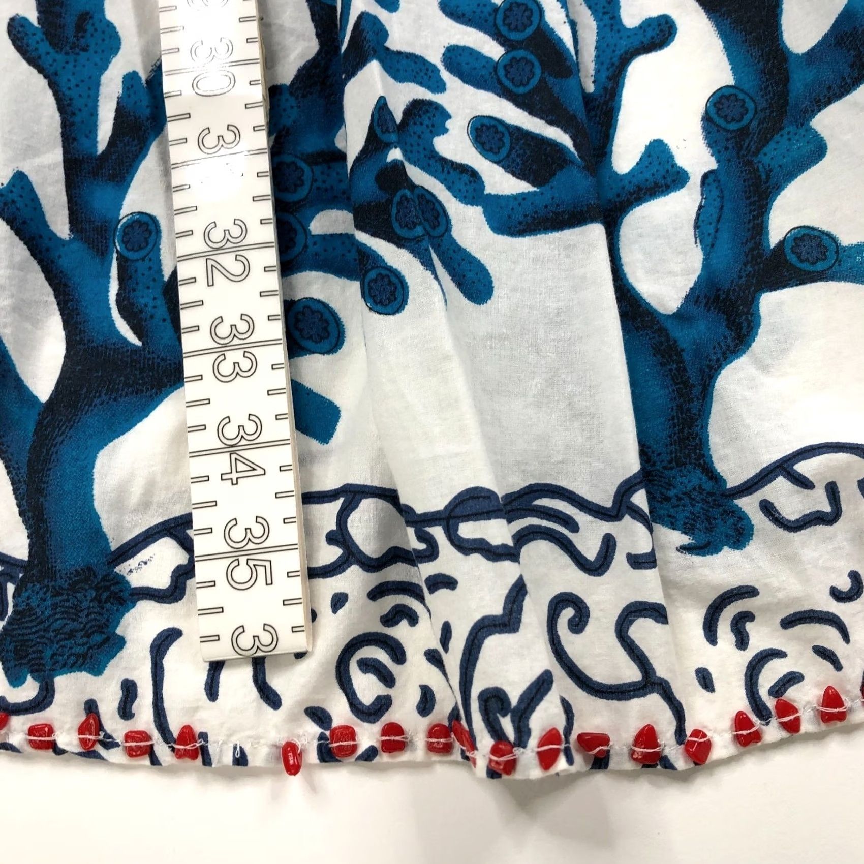 Soft Surroundings Soft Surroundings Dress Womens Medium Above Knee 3/4 Sleeve Fish All Over Print Size M / US 6-8 / IT 42-44 - 4 Thumbnail