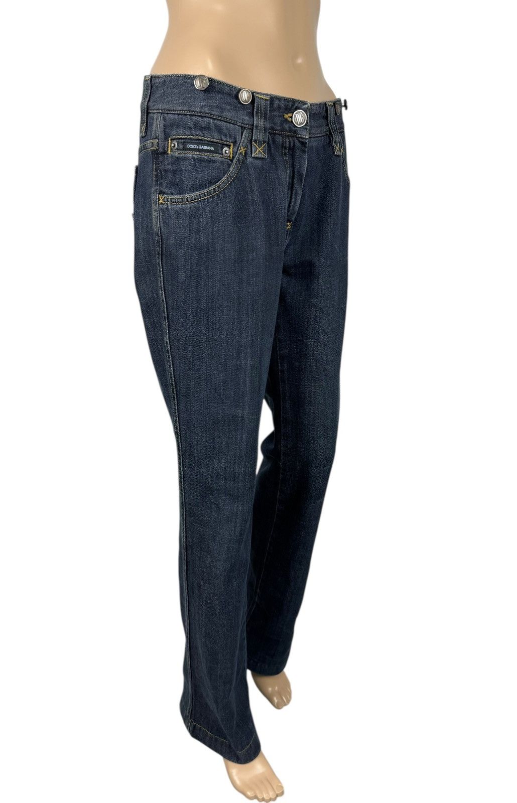 Dolce & Gabbana Dolce & Gabbana Vintage Jeans Bootcut Metal Logo Womens Size 40" / US 18 - 5 Thumbnail