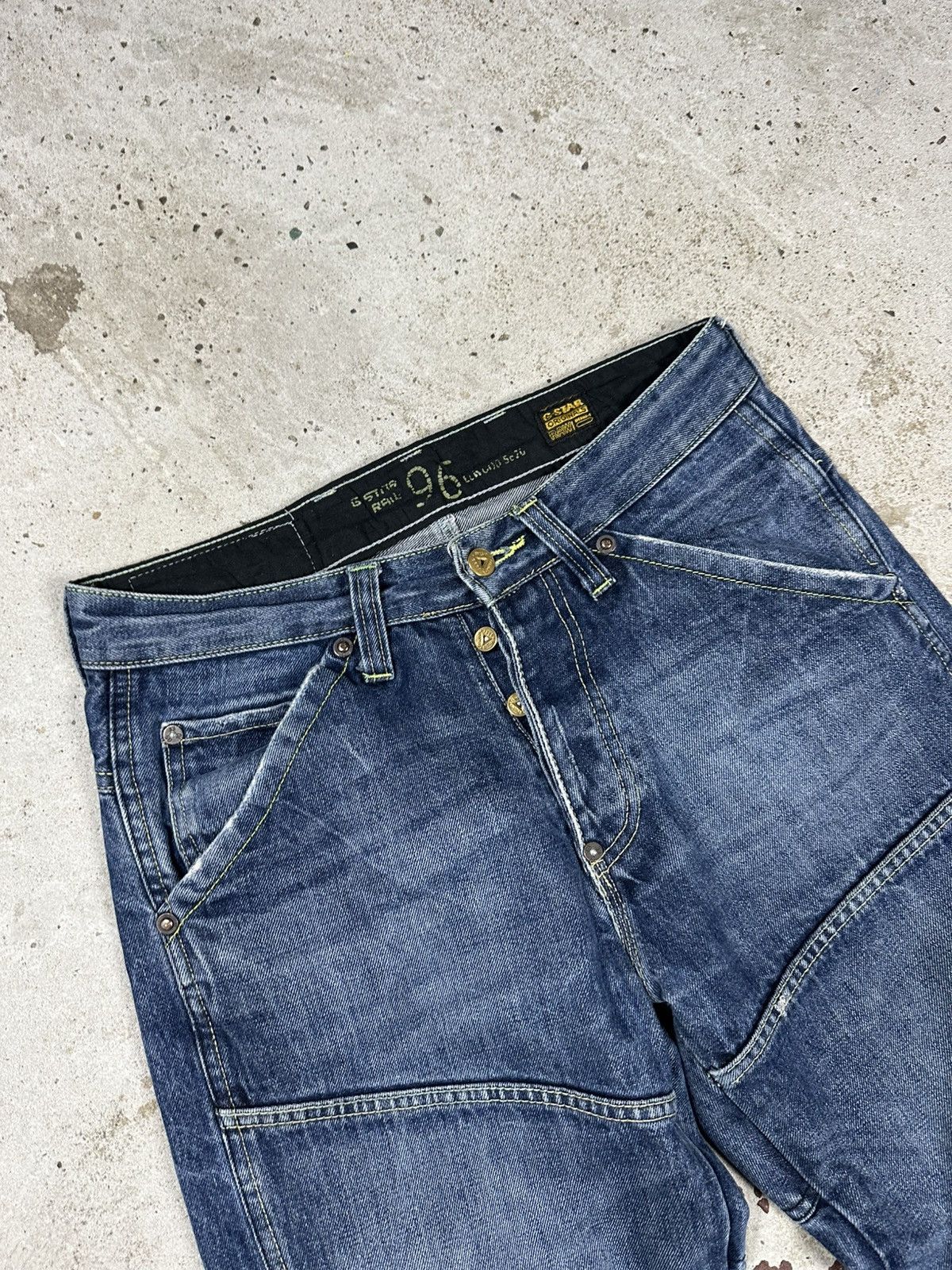 G-Star × Vintage Vintage Y2K G Star Raw 96 Double Knee Distressed Denim Pants Size US 30 / EU 46 - 8 Thumbnail