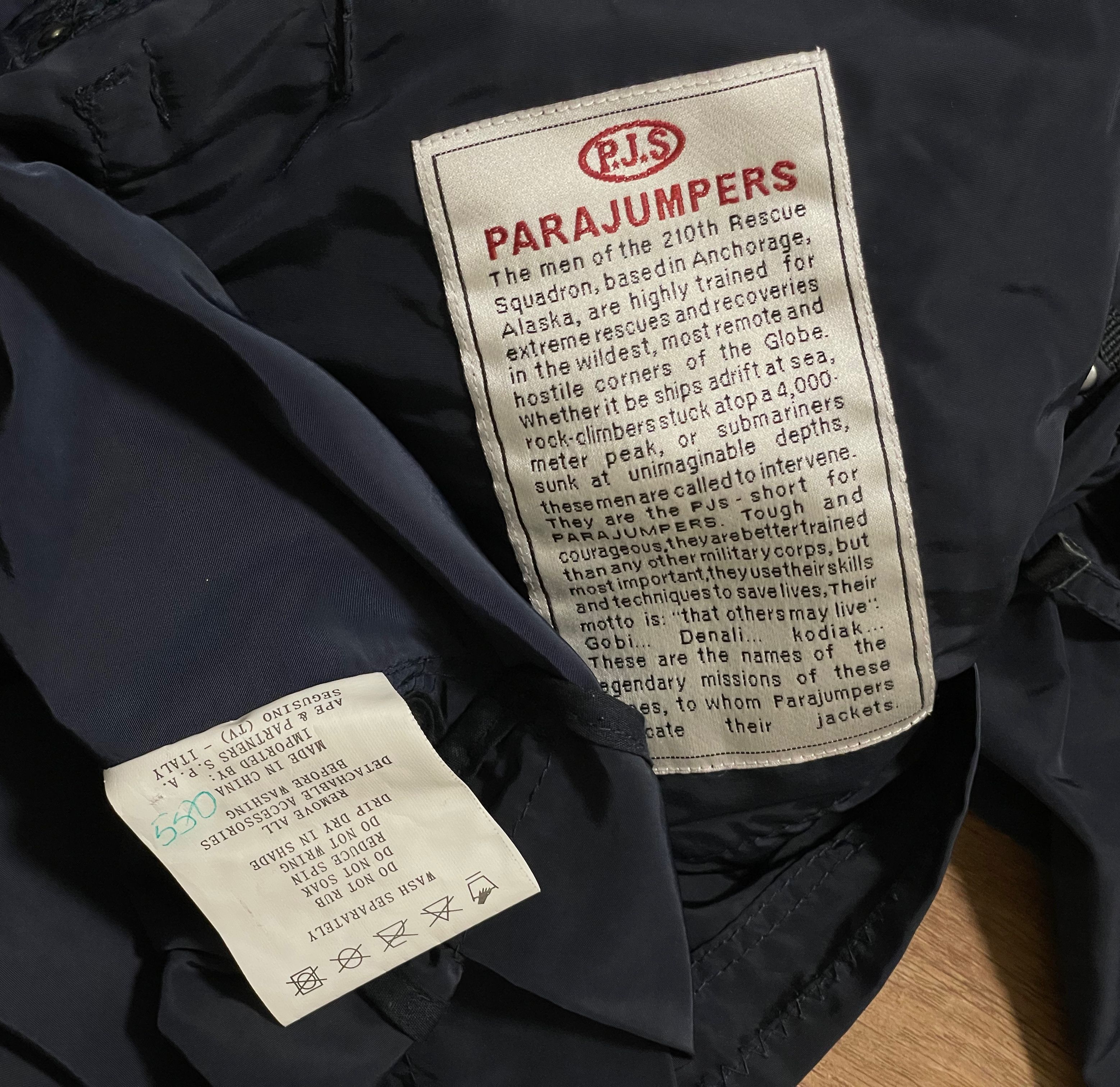 Parajumpers Parajumpers Navy Nylon Leather Long Coat Jacket Size US XL / EU 56 / 4 - 16 Thumbnail