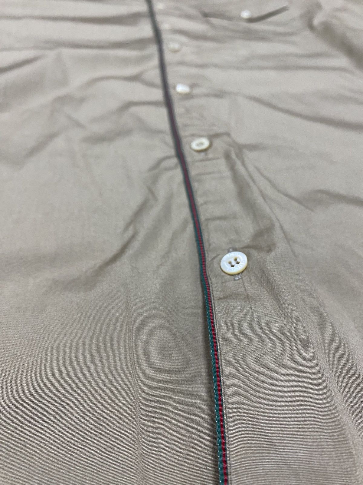 Gucci Gucci web stripe red green vintage shirt buttons Size US M / EU 48-50 / 2 - 4 Thumbnail