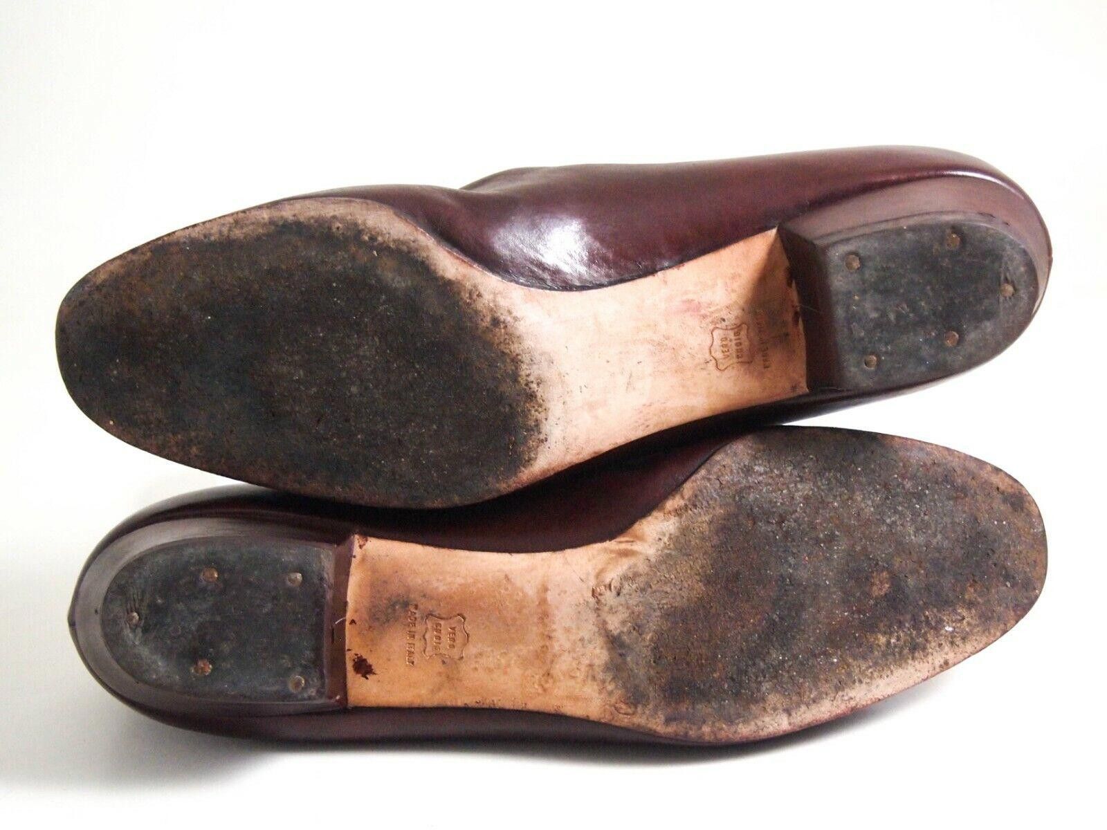 Salvatore Ferragamo Ferragamo Pumps Burgundy Leather Suede US 8.5 B EU 39 Size US 8.5 / IT 38.5 - 8 Thumbnail