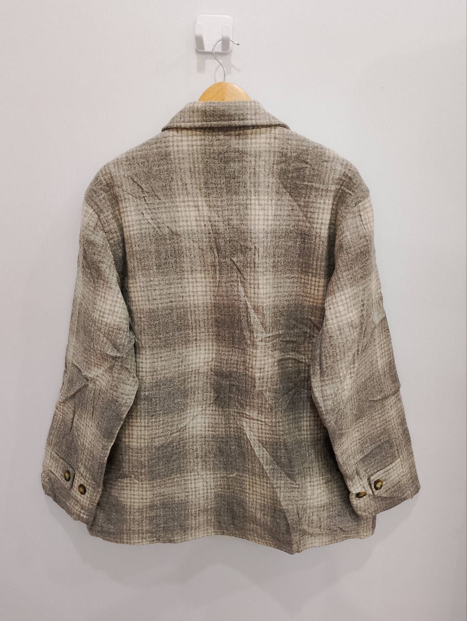 Vintage Vintage CREATION CUBE Cashmere Plaid Checked Jacket Size US L / EU 52-54 / 3 - 2 Thumbnail