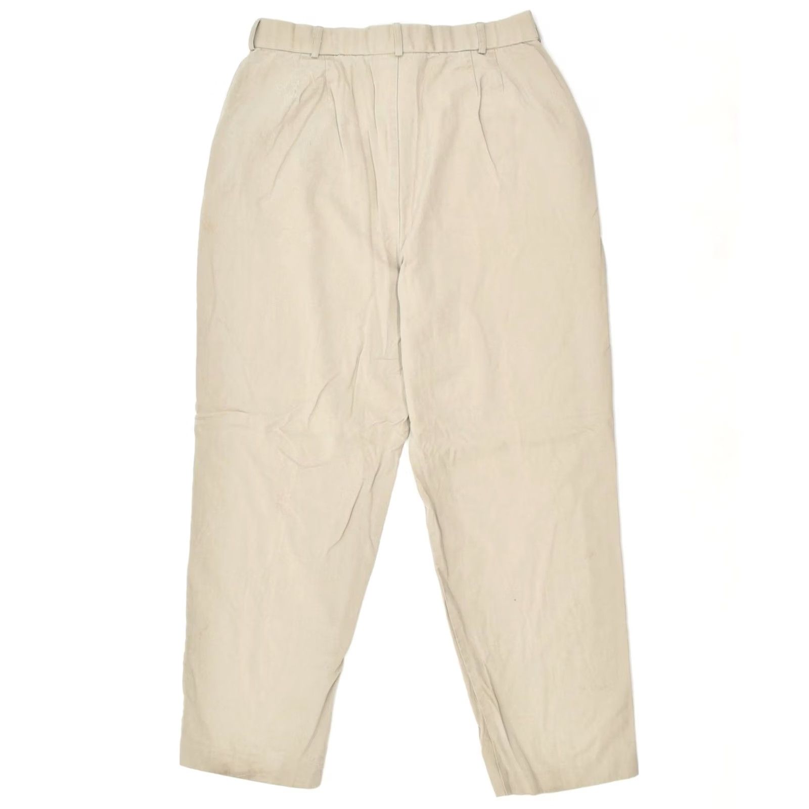 Orvis ORVIS Womens Straight Casual Trousers UK 14 Large Beige Rayon W32 L30 Size 24" / US 00 / IT 34 - 3 Thumbnail