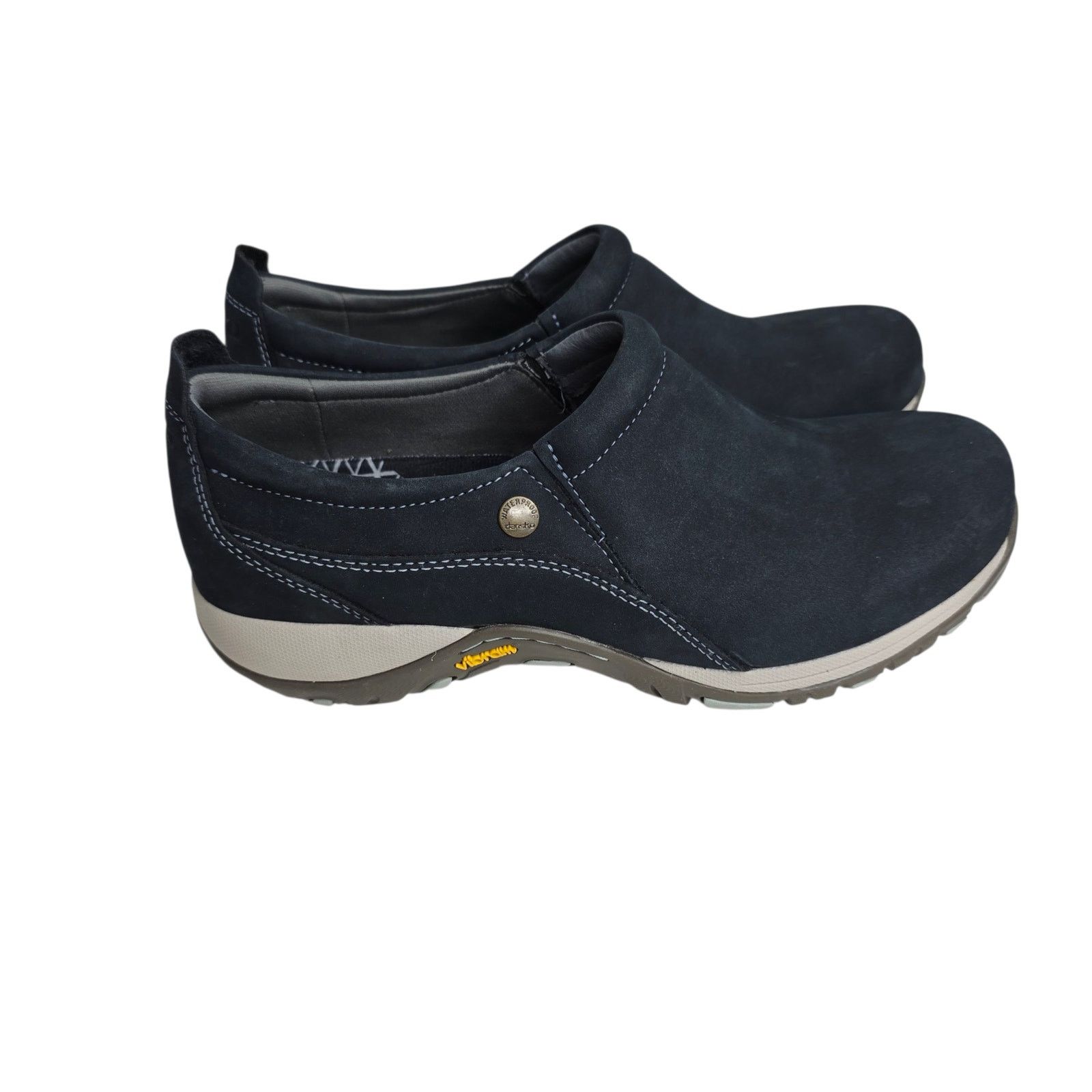 Dansko Women's Patti Navy Milled Nubuck Leather Slip On Shoe