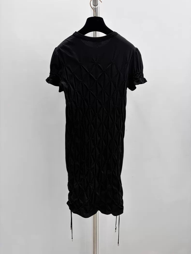 Chanel Chanel Black drawstring pleated T-shirt short-sleeved dres Size XS / US 0-2 / IT 36-38 - 2 Thumbnail