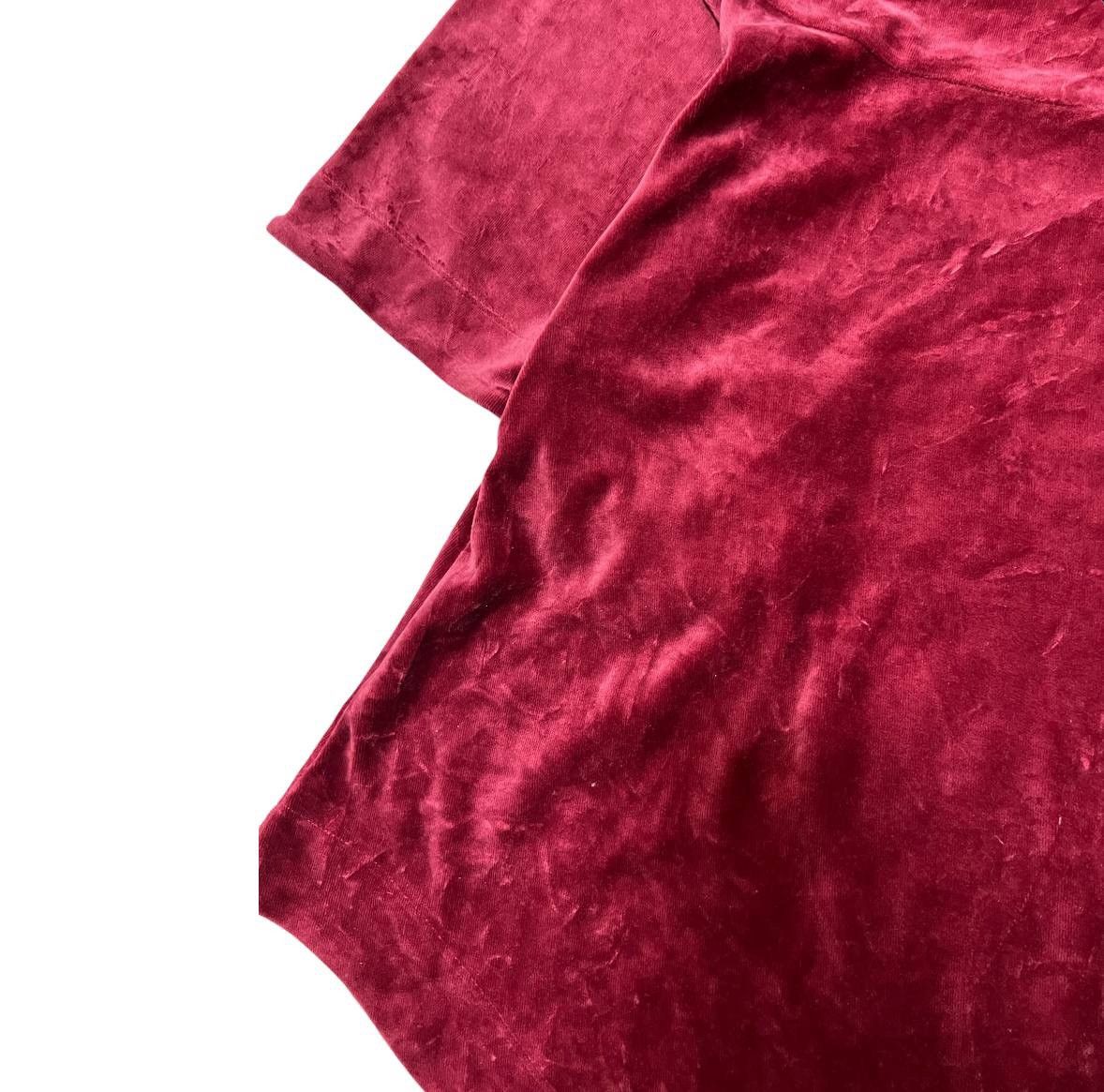 Gudrun Sjoden GUDRUN SJODEN RED ORGANIC COTTON VELOUR TOP POCKETS TUNIC XL Size XL / US 12-14 / IT 48-50 - 9 Thumbnail