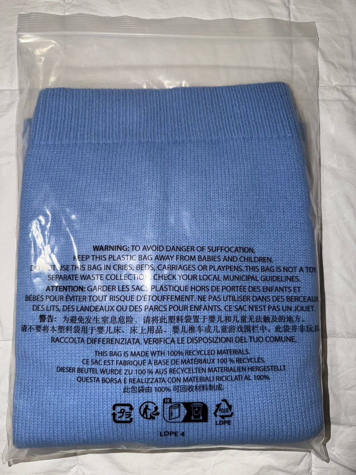 Supreme Supreme Angora Script Sweater light blue medium Size US M / EU 48-50 / 2 - 15 Thumbnail