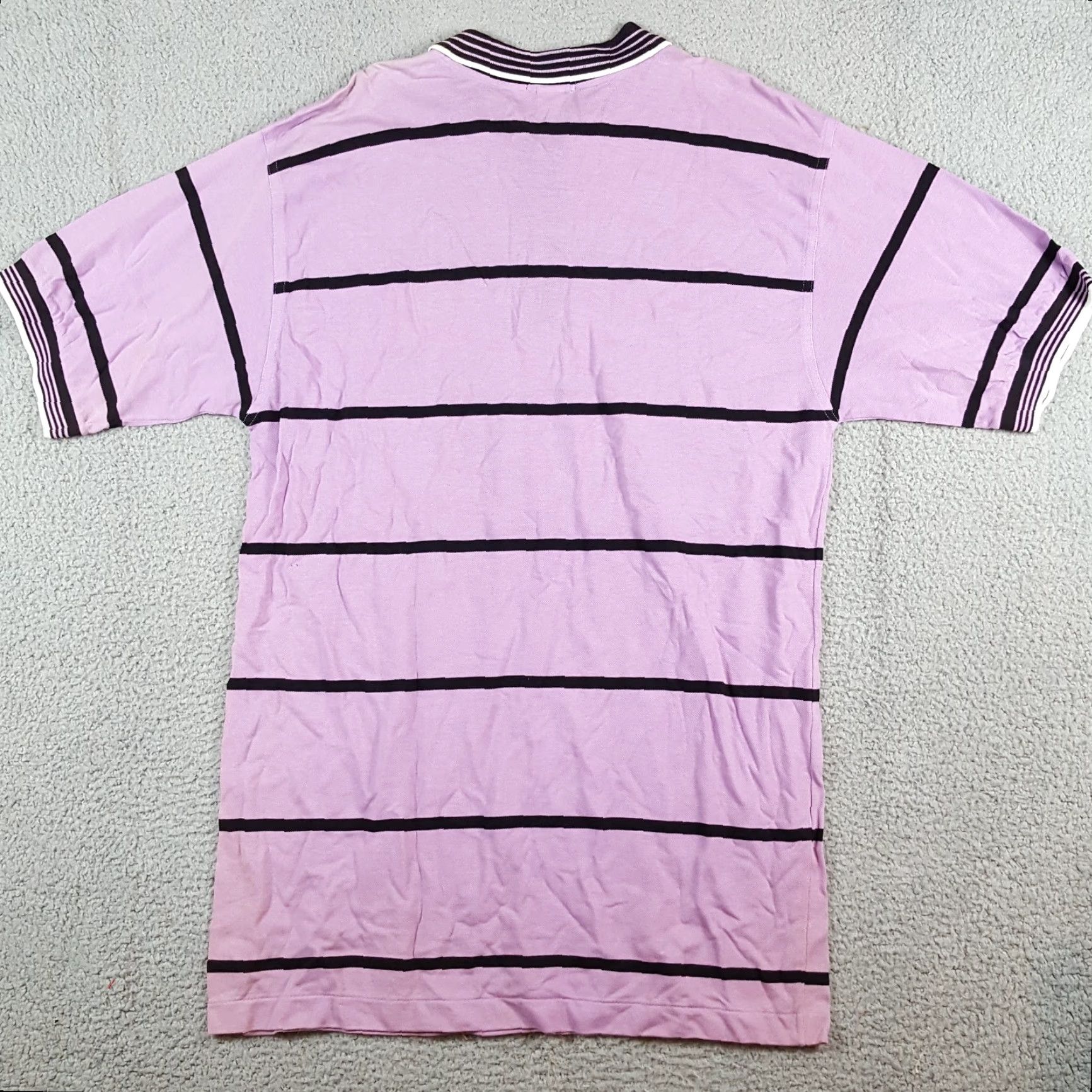 Vintage Vintage Baja Polo Shirt Mens Size L Striped Purple Skater Preppy 90s Surf Collar Casual Shirt Size US L / EU 52-54 / 3 - 7 Thumbnail