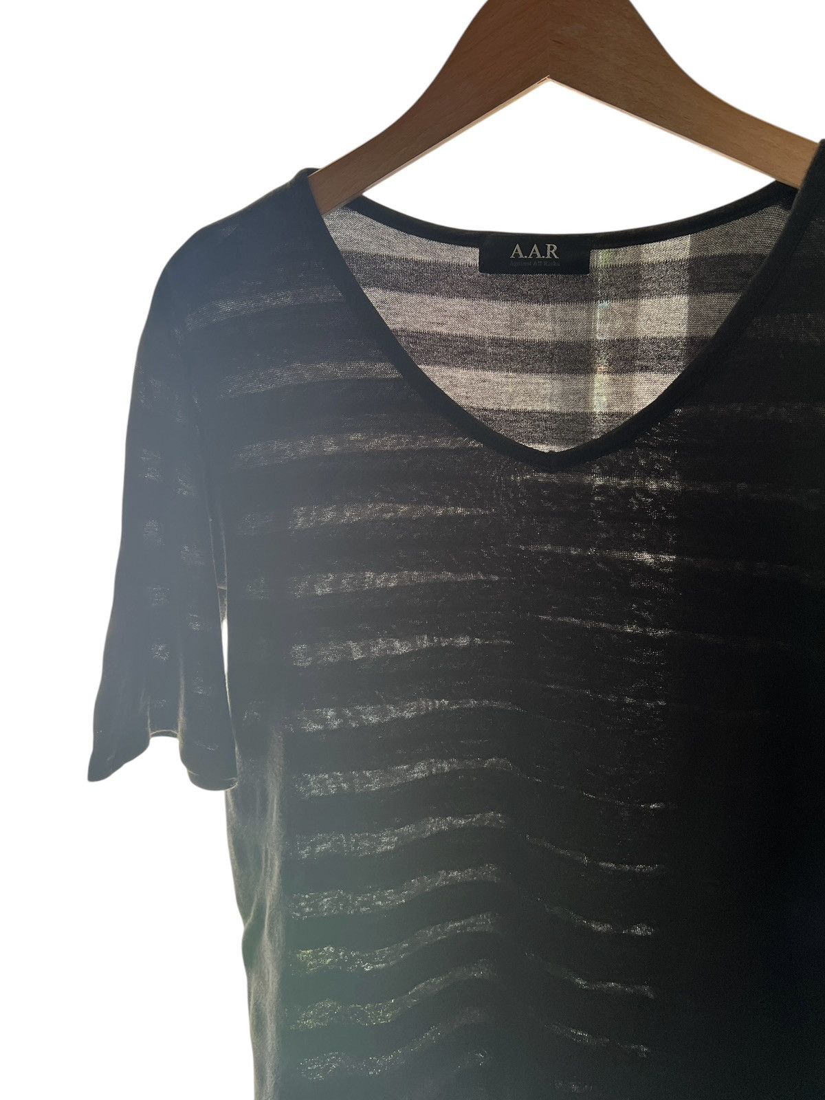 Yohji Yamamoto AAR by Yohji Yamamoto Stripes Boxy Cut Tshirt Size US S / EU 44-46 / 1 - 1 Thumbnail
