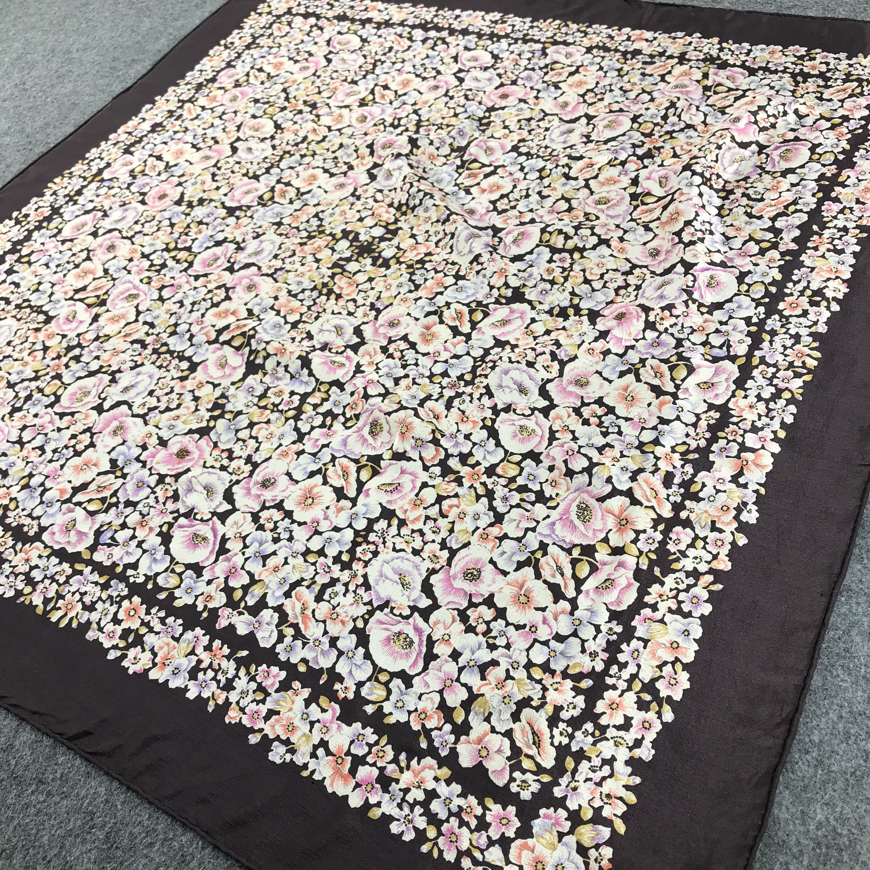 Pierre Cardin Vintage Pierre Cardin Floral Silk Scarf M85 Size ONE SIZE - 4 Thumbnail
