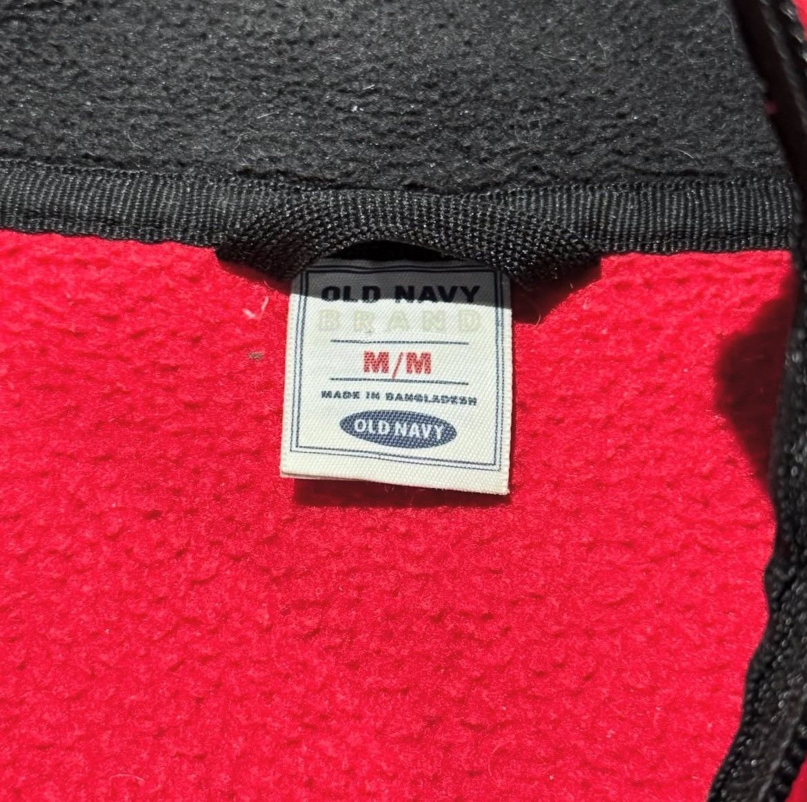 Old Navy Late 2000s Old Navy Cozy Red Y2K Fleece 1/4 Zip Up Sweater Size US M / EU 48-50 / 2 - 3 Thumbnail