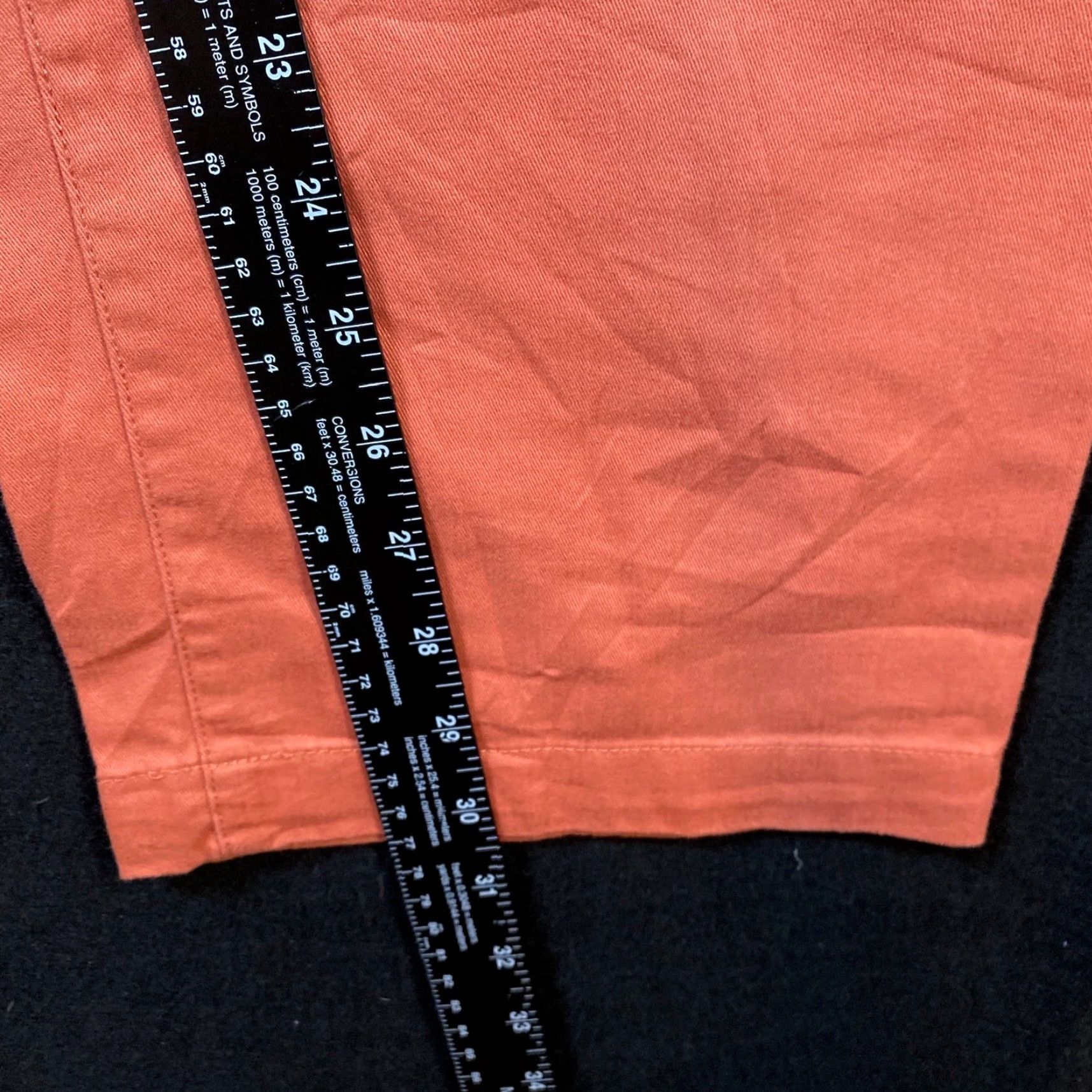 Vintage LL Bean Womens Pants Chino 100% Cotton Peach High Rise Straight Leg 16 Plus Regular Size 25" / US 0 / IT 36 - 7 Thumbnail