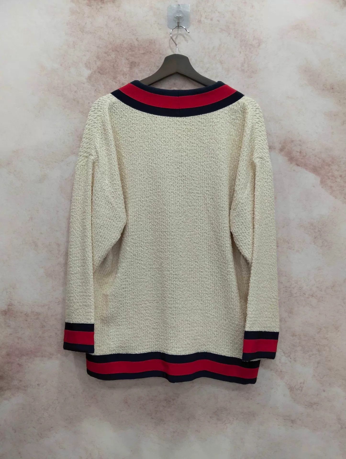 Gucci GUCCI Color-Blocked Webbing Trim OS Tweed Jacket 40 Size S / US 4 / IT 40 - 2 Thumbnail