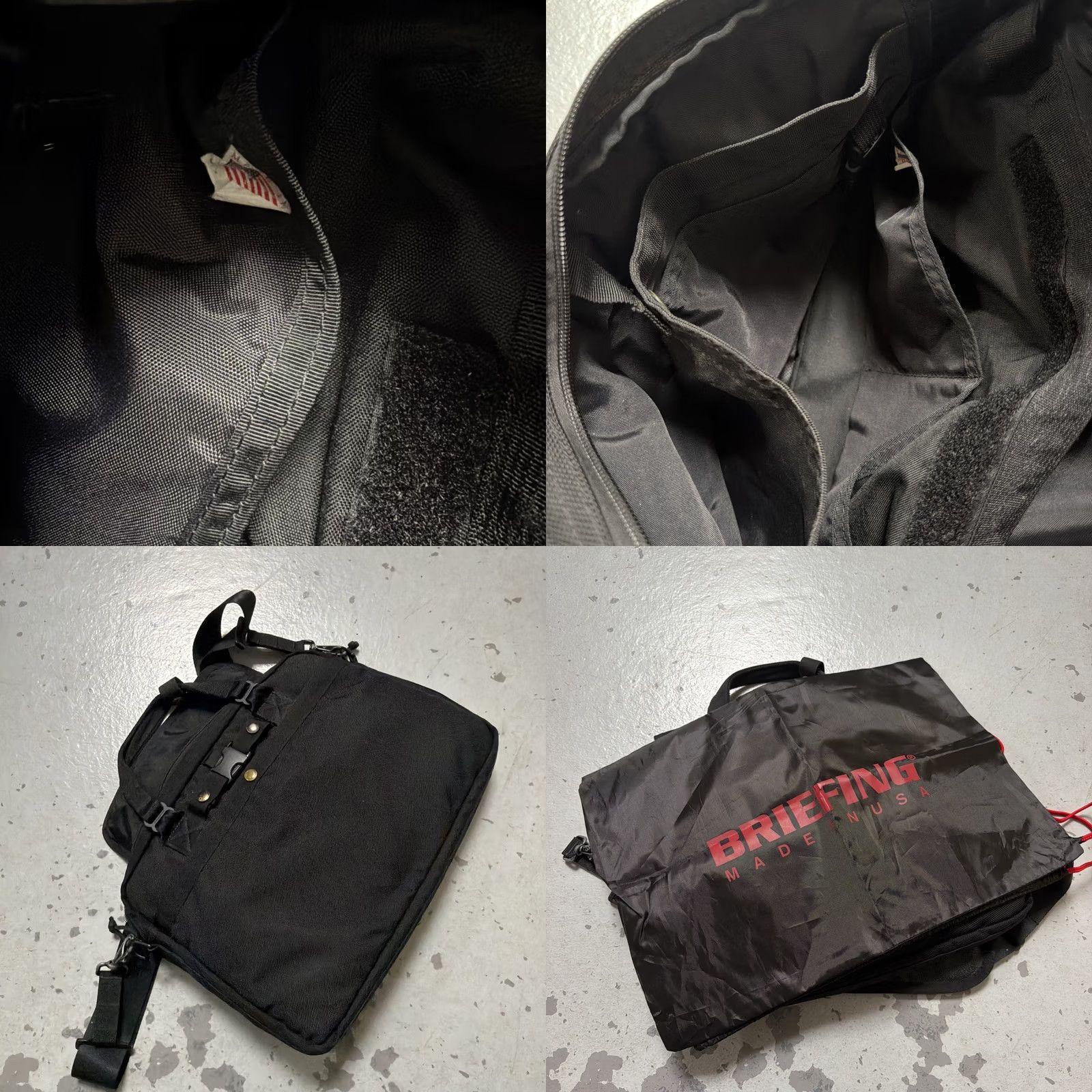 Vintage Briefing Nylon Canvas Shoulder Briefcase Bag Made USA Tactical Military Work Size ONE SIZE - 9 Thumbnail