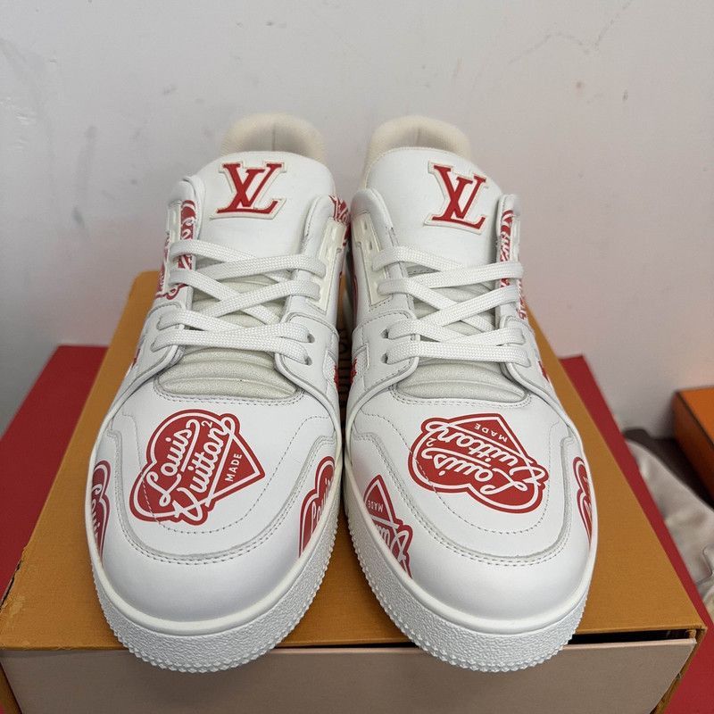 Nigo x LOUIS VUITTON Trainer Low Sneakers in White Red -250