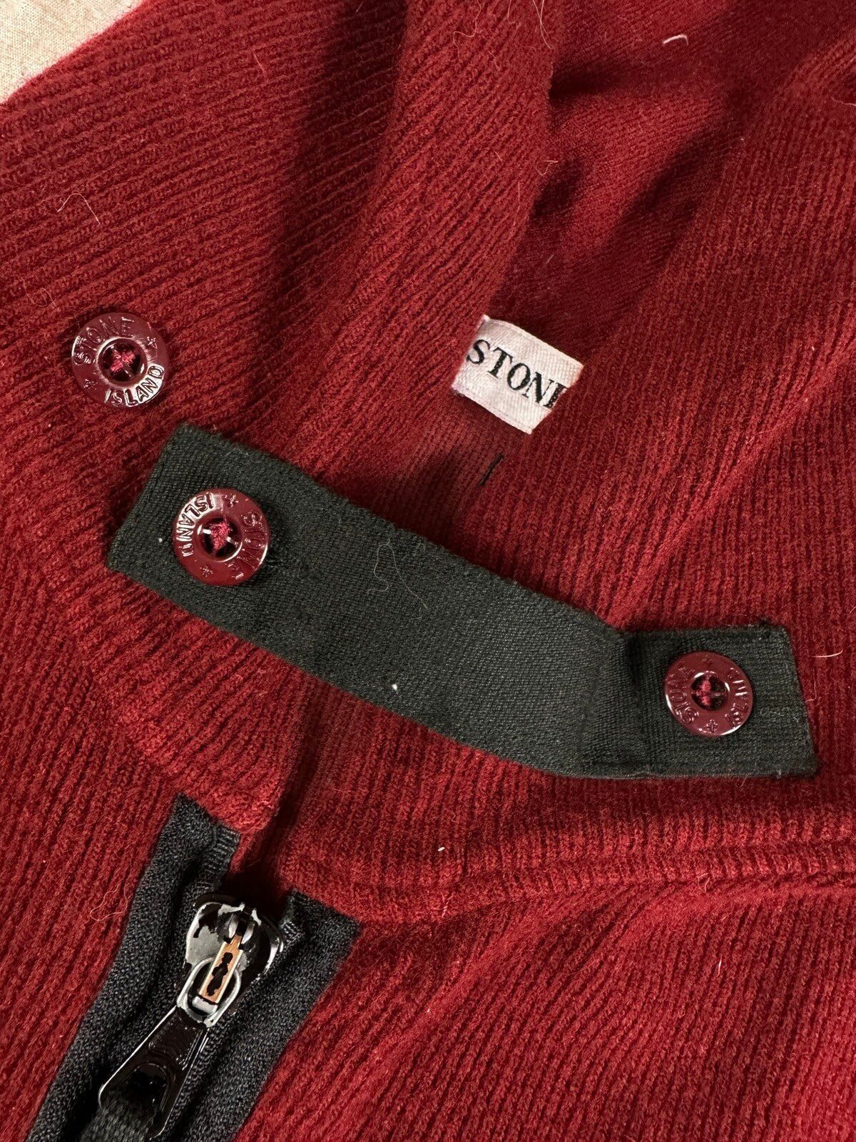 Stone Island Stone island vintage wool hoodie Size US L / EU 52-54 / 3 - 4 Thumbnail