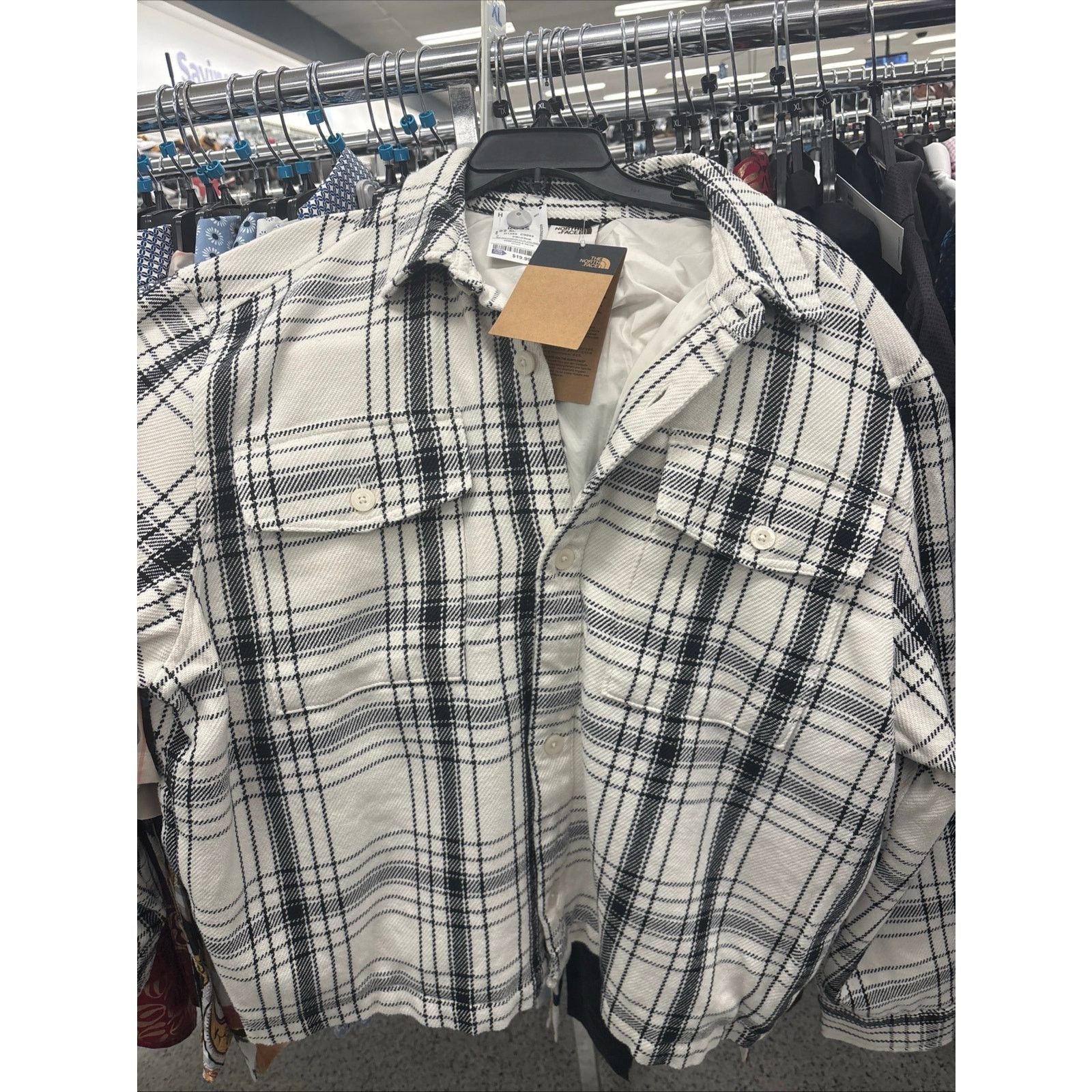 The North Face NWT TNF White Plaid Utility Shirt Jacket XL Workwear Size US XL / EU 56 / 4 - 4 Thumbnail
