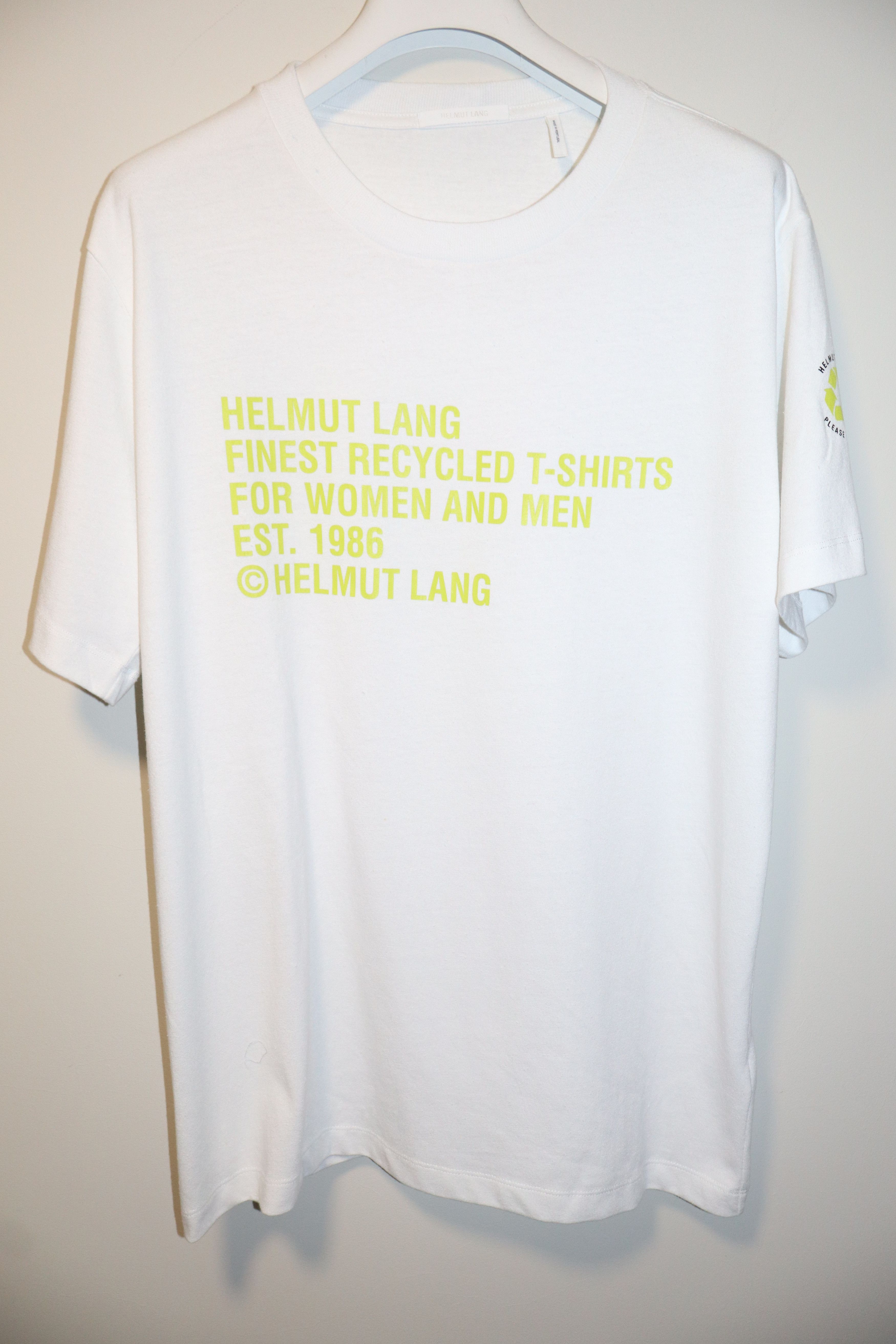Helmut Lang logo print recycled t-shirt Size US XL / EU 56 / 4 - 1 Thumbnail