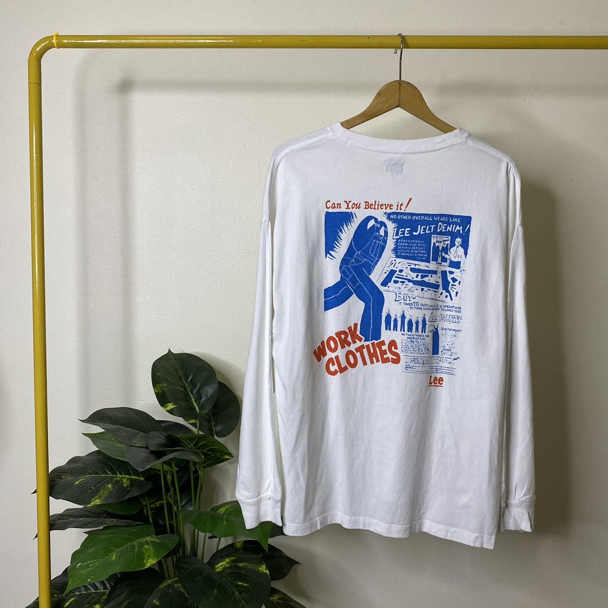 Lee × Vintage Vintage Lee Denim Work Clothes LS T Shirt Size US M / EU 48-50 / 2 - 1 Thumbnail