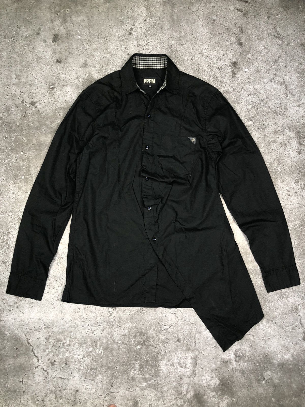 PPFM Asymmetric Black Shirt