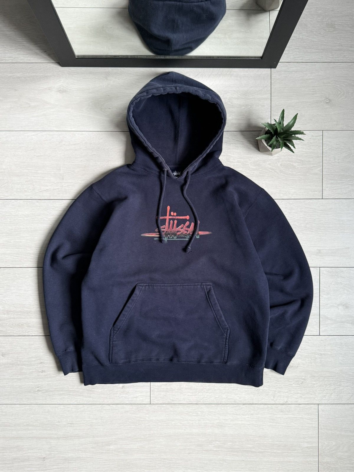 Stussy Stussy Vintage U.S.A Big Logo Hoodie Size US S / EU 44-46 / 1 - 1 Thumbnail