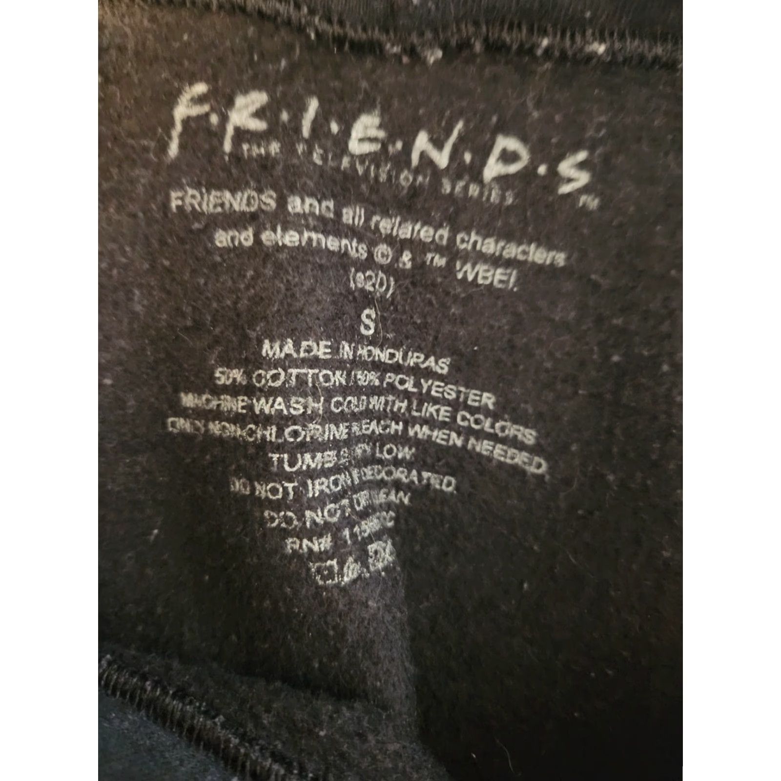 Vintage Friends How You Doin Hoodie Adult Small Black Hooded Sweatshirt TV Show Pullover Size US S / EU 44-46 / 1 - 2 Thumbnail