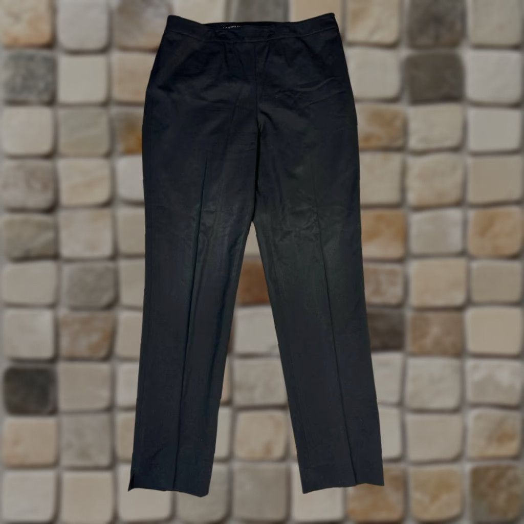 Vintage Lafayette 148 New York Bleecker Pants Womens 8 Wool Stretch Straight Leg Black Dry Clean Only Pockets Zipper Modern 90s style? Size 30" / US 8 / IT 44 - 1 Thumbnail