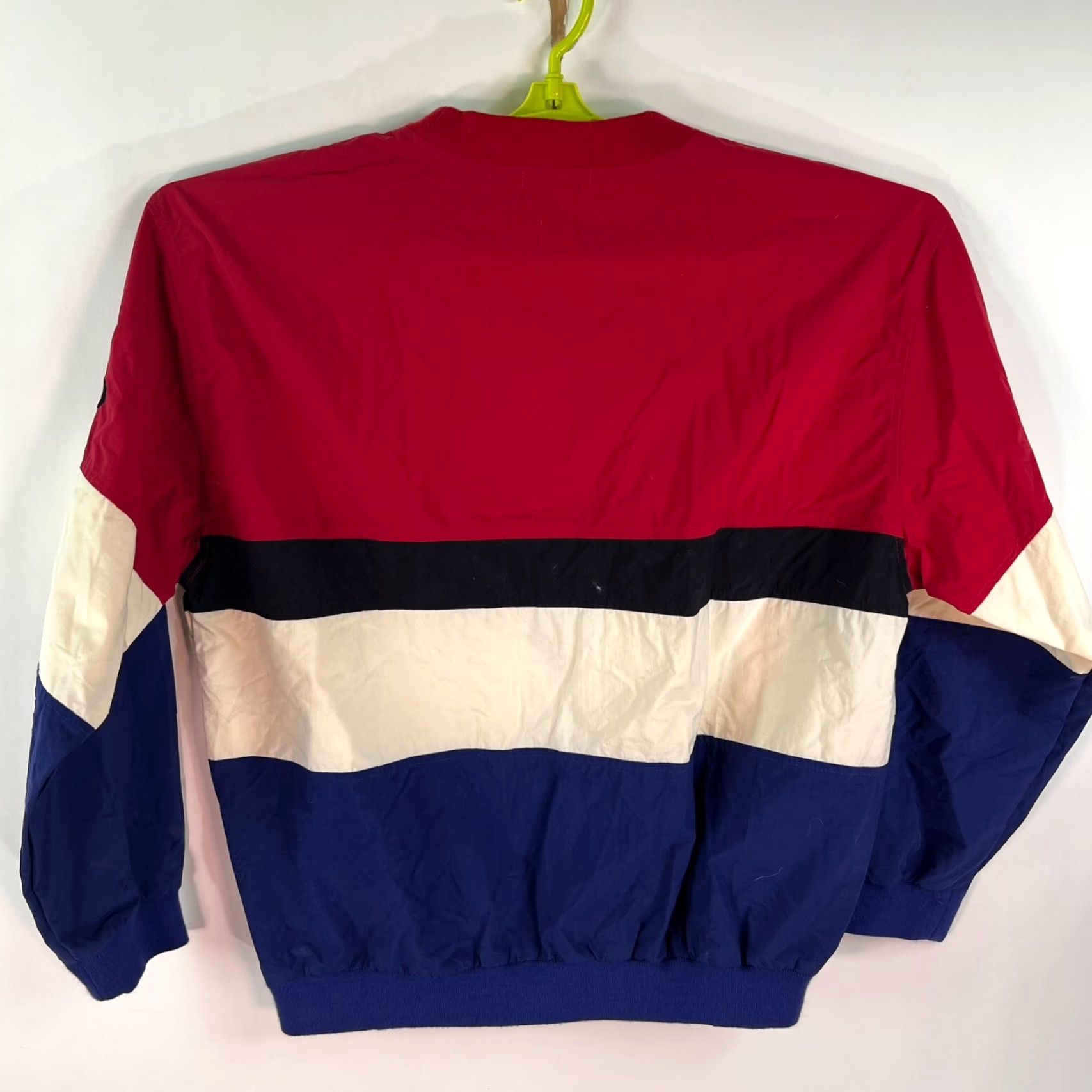 Izod VINTAGE IZOD Windbreaker Pullover Jacket Mens L Red White Blue Embroidered Pockets 80s Style Size US L / EU 52-54 / 3 - 6 Thumbnail