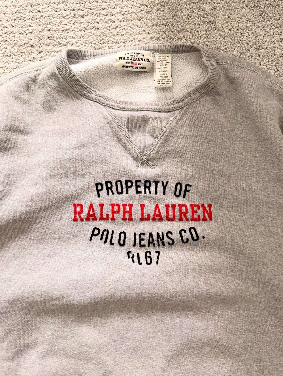 Polo Ralph Lauren Vintage 1990’s Polo Ralph Lauren Sweatshirt Size US XXL / EU 58 / 5 - 7 Thumbnail