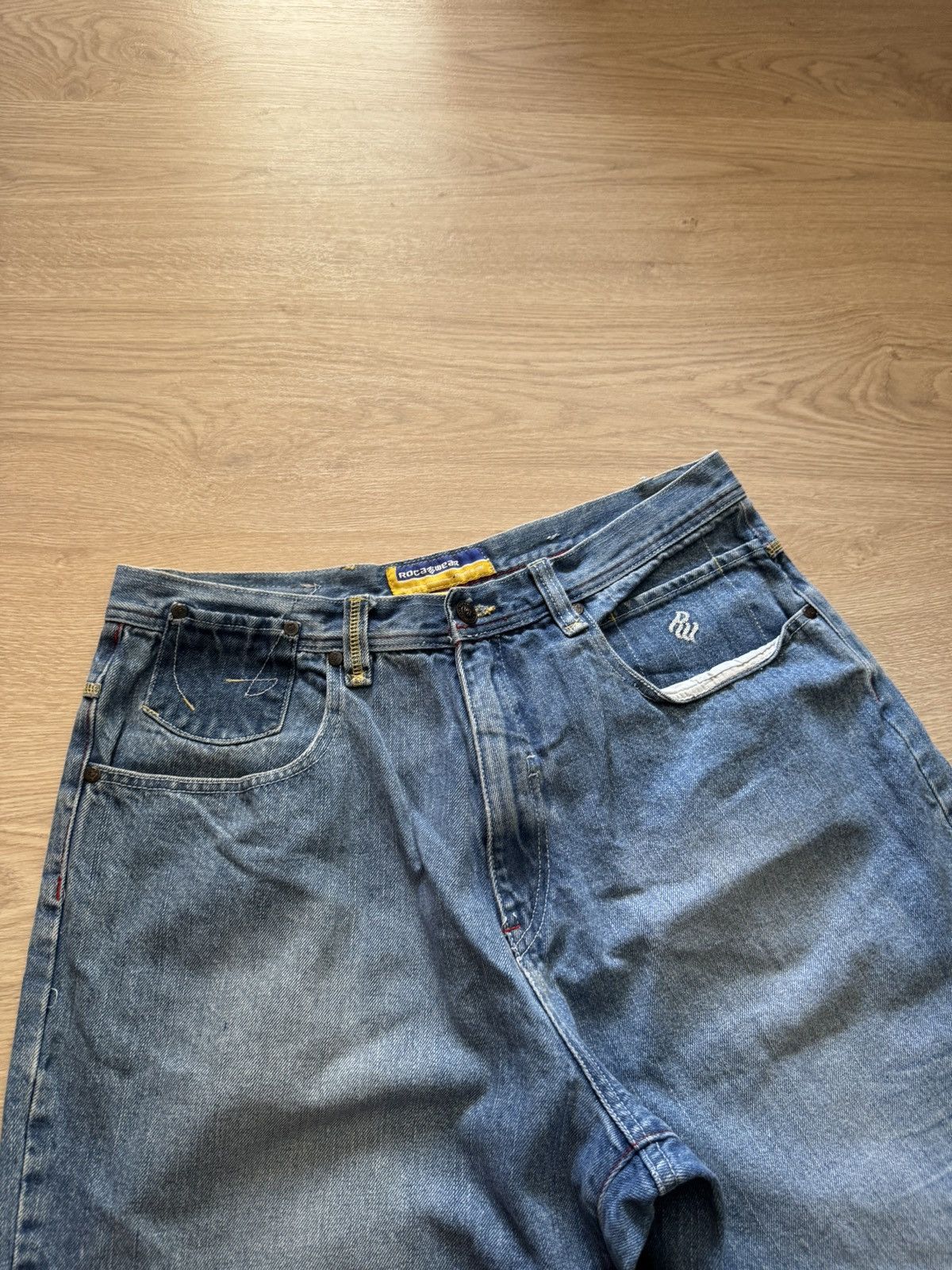 Vintage Vintage 00’s Roca Wear Baggy y2k Baggy denim Hip-Hop Shorts Size US 34 / EU 50 - 2 Thumbnail