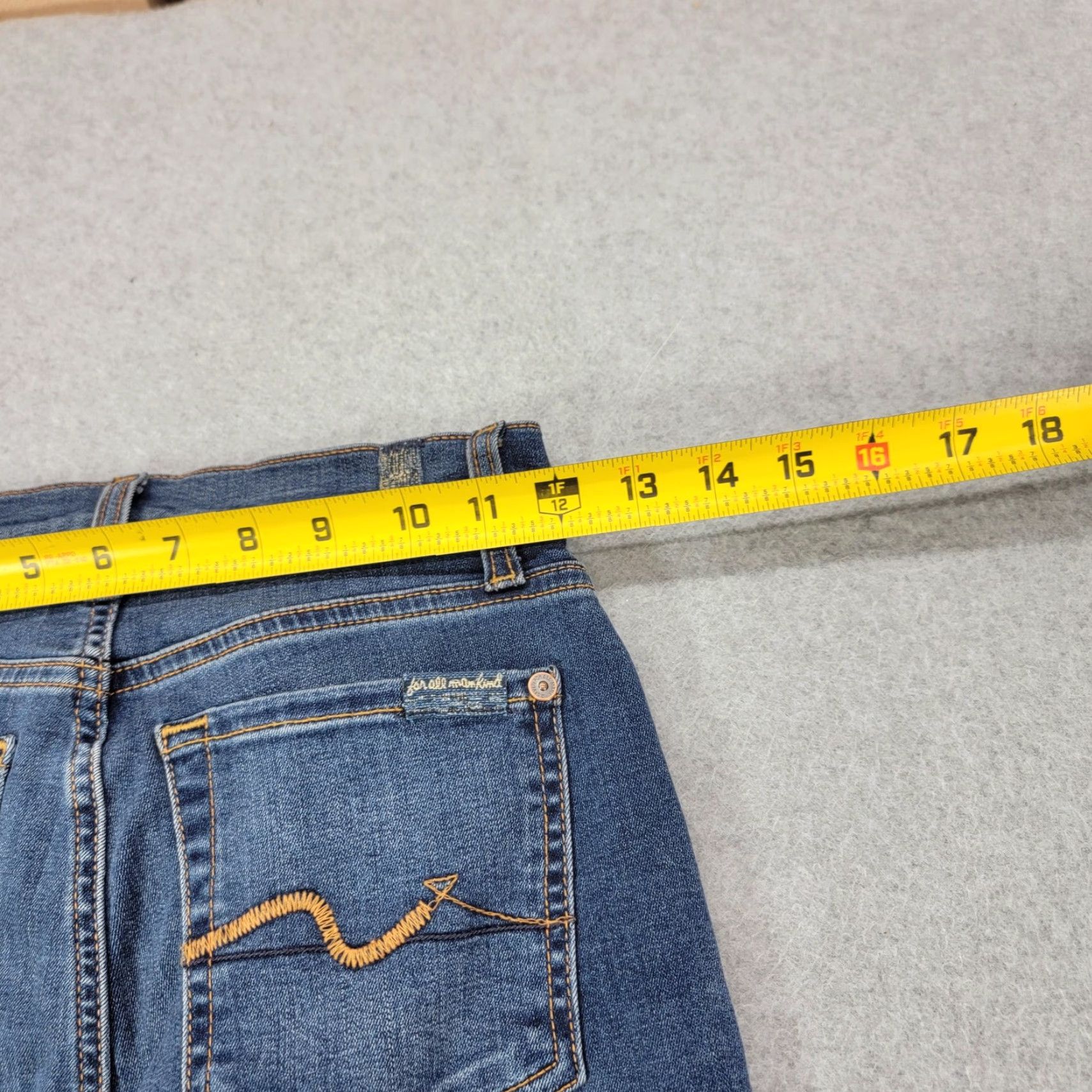 7 For All Mankind 7 For All Mankind Jeans Womens 24 Blue High Waist Ankle Gwenevere Skinny Size 42" / US 20 - 6 Thumbnail