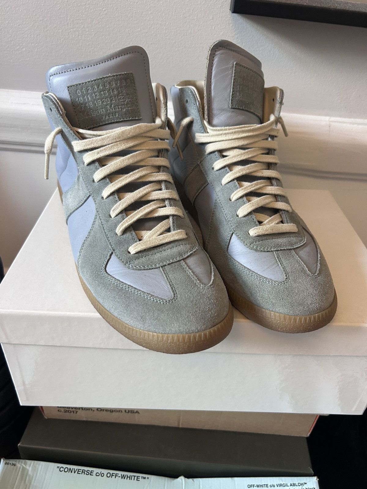 Maison Margiela Maison Margiela Blue Mid-Top | Grailed