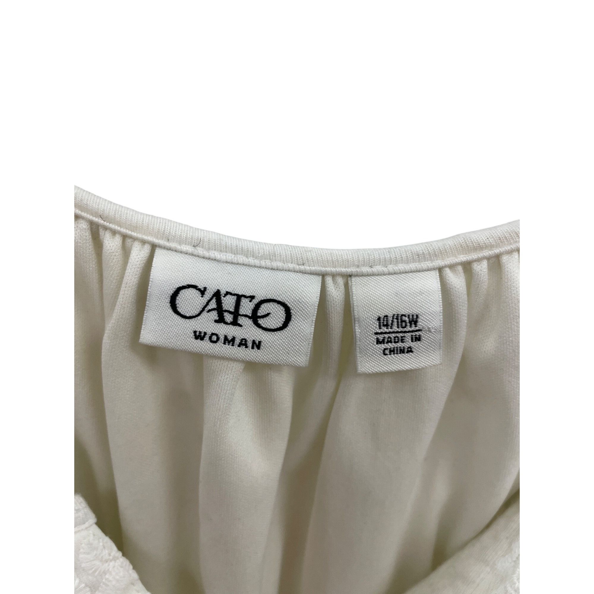 Other Cato Womens Beige Lace Embroidered Lined Midi Dress Size 14/ Size XL / US 12-14 / IT 48-50 - 7 Thumbnail