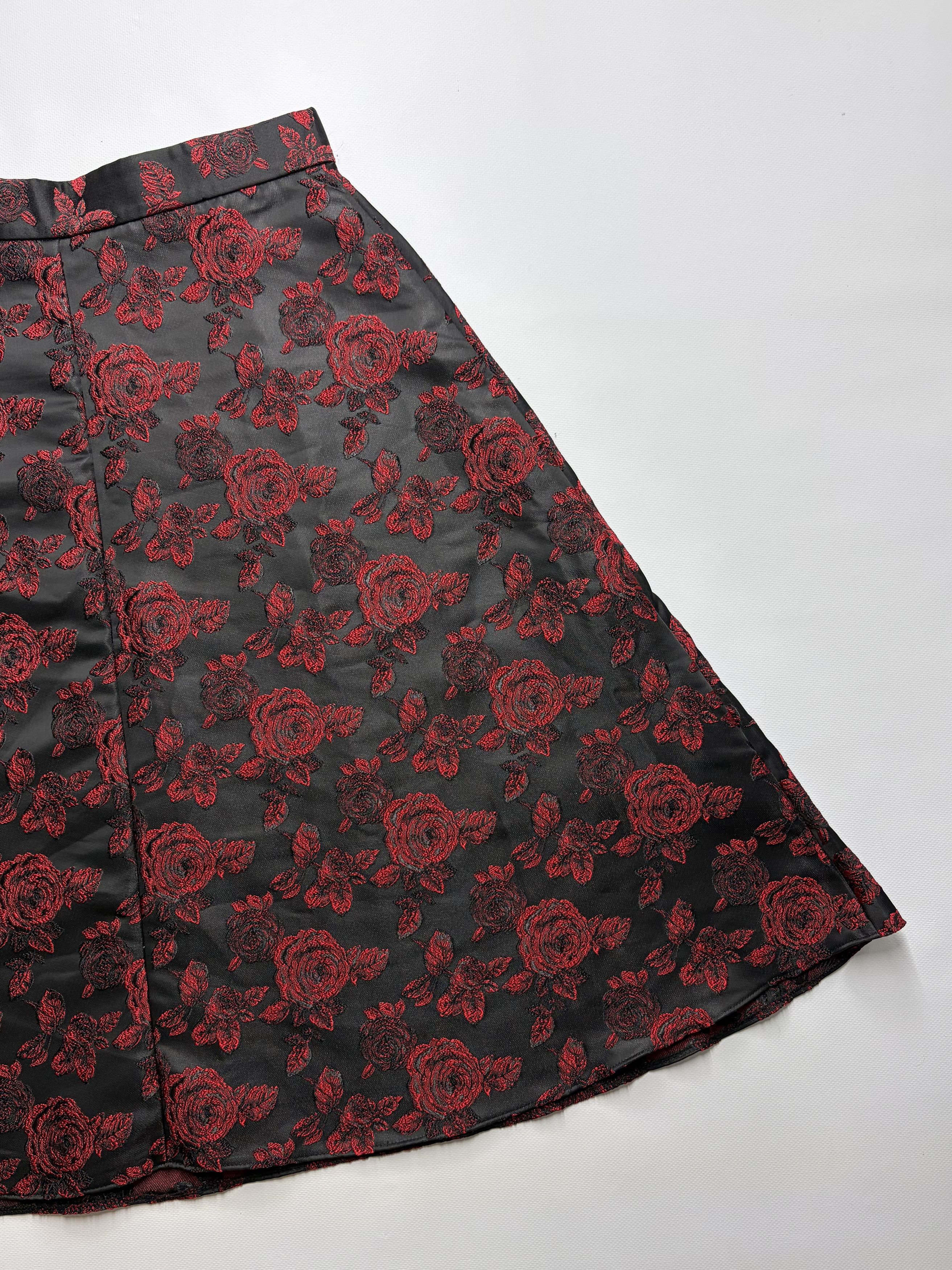 Vintage Women's Printed Flared Skirt Size 36" / US 14 / IT 50 - 6 Thumbnail