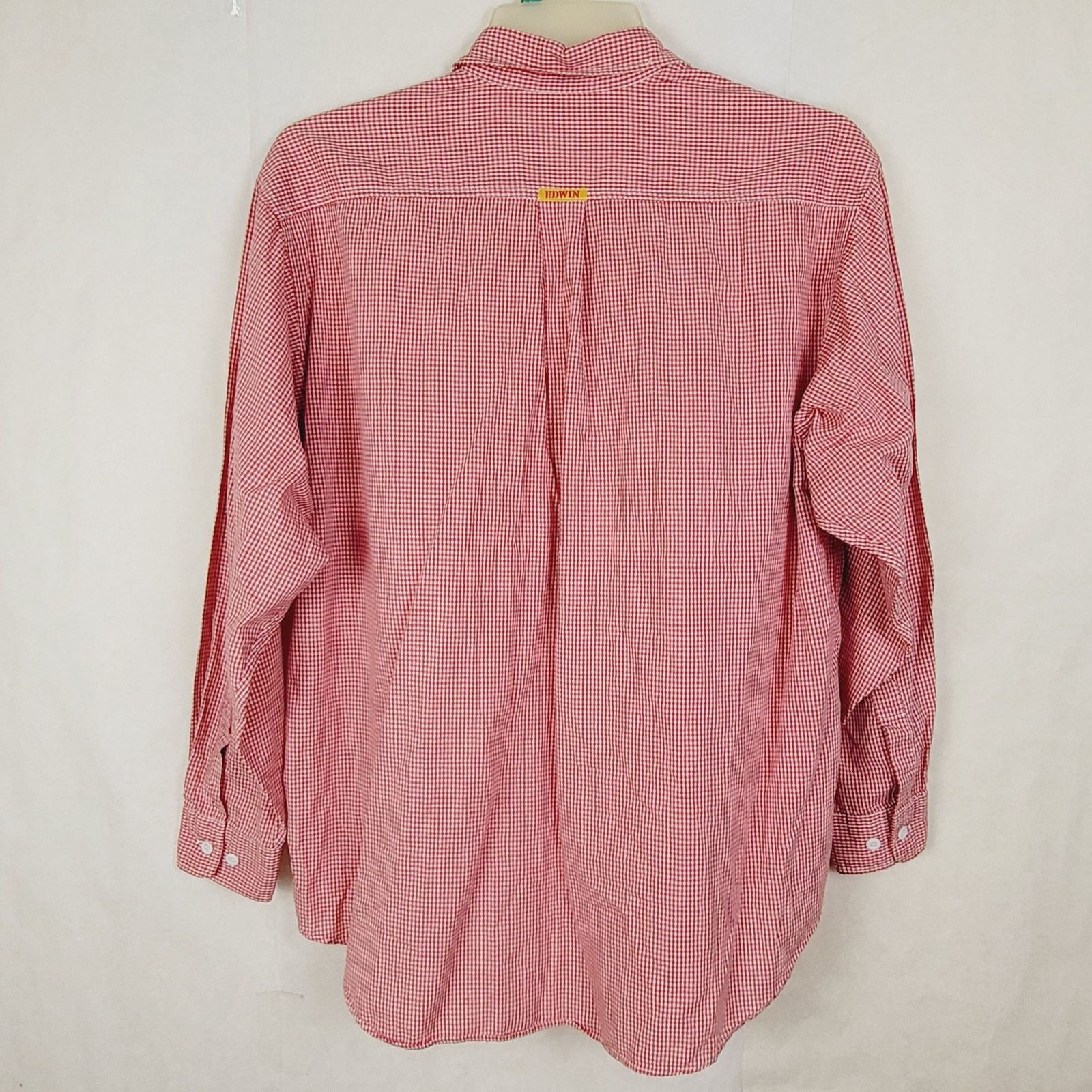 Edwin Vintage Edwin Tokyo Jeans red gingham button up shirt Large Size US L / EU 52-54 / 3 - 2 Thumbnail